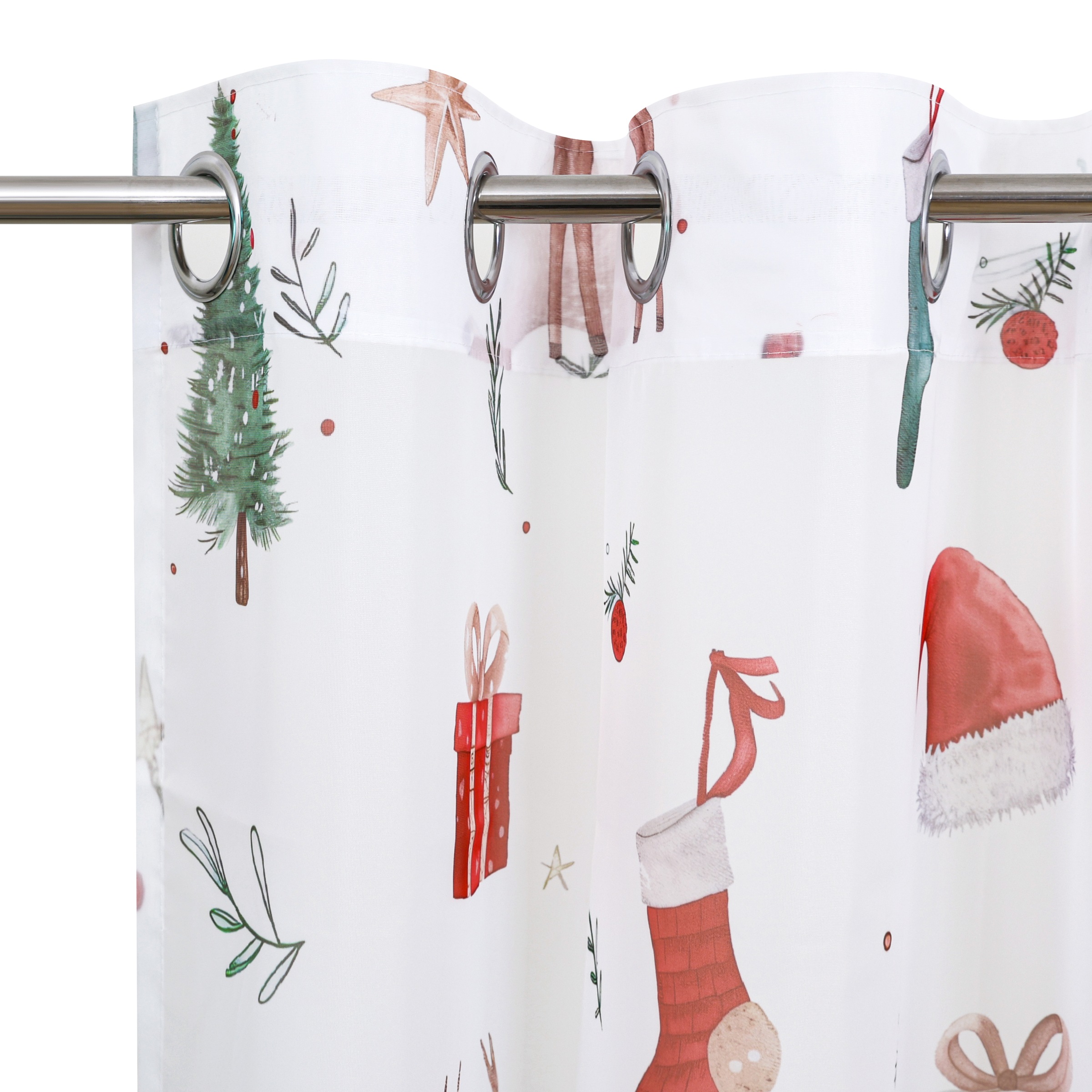 my home Gardine »Olwyn« Ösen 1 Stk. tlg. weihnachtlich