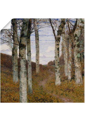 Kunstdruck »Birken im Herbst. Um 1898«, Wiesen & Bäume, (1 St.)
