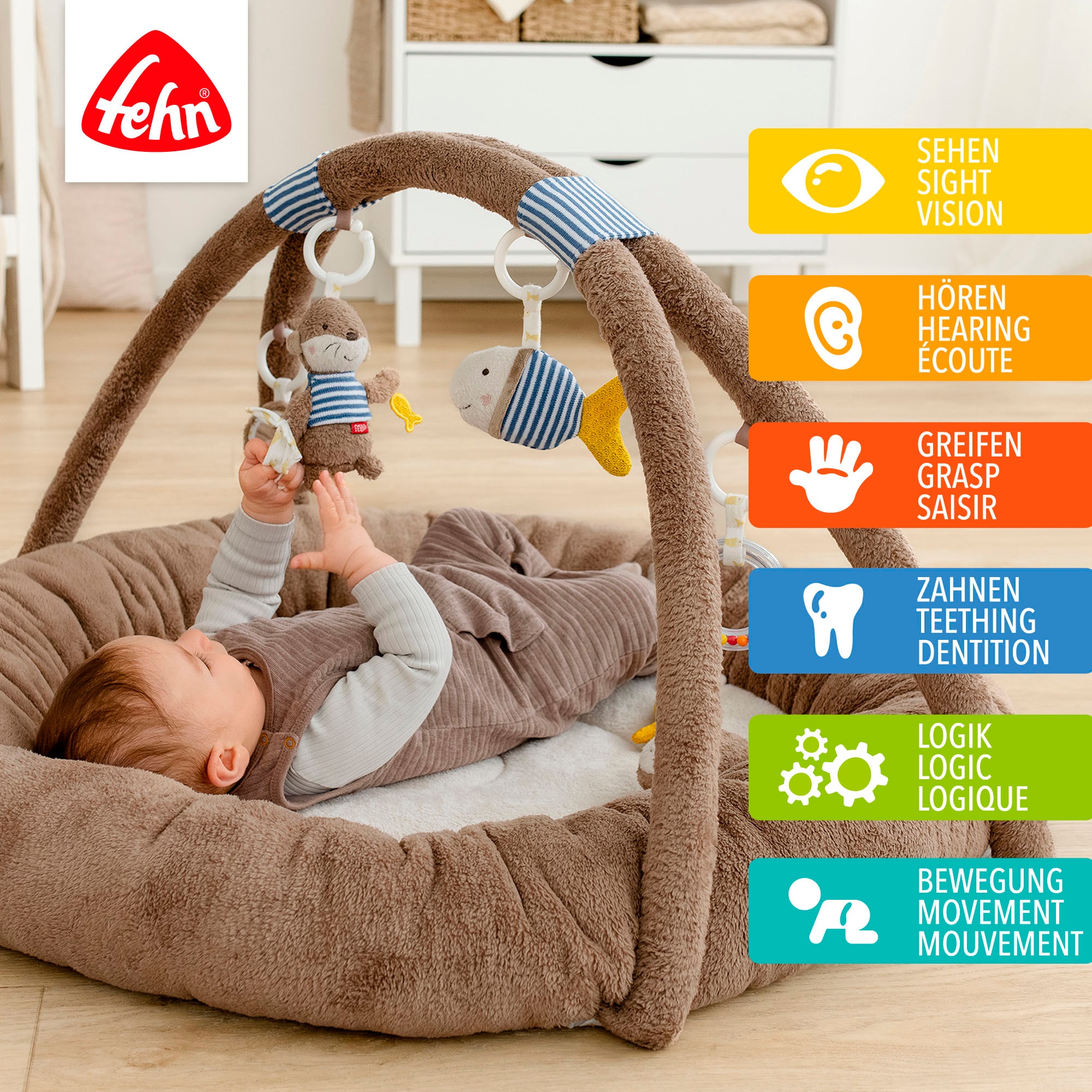 Fehn Baby Gym »Otter Theo, 3-D-Activity-Nest Otter«