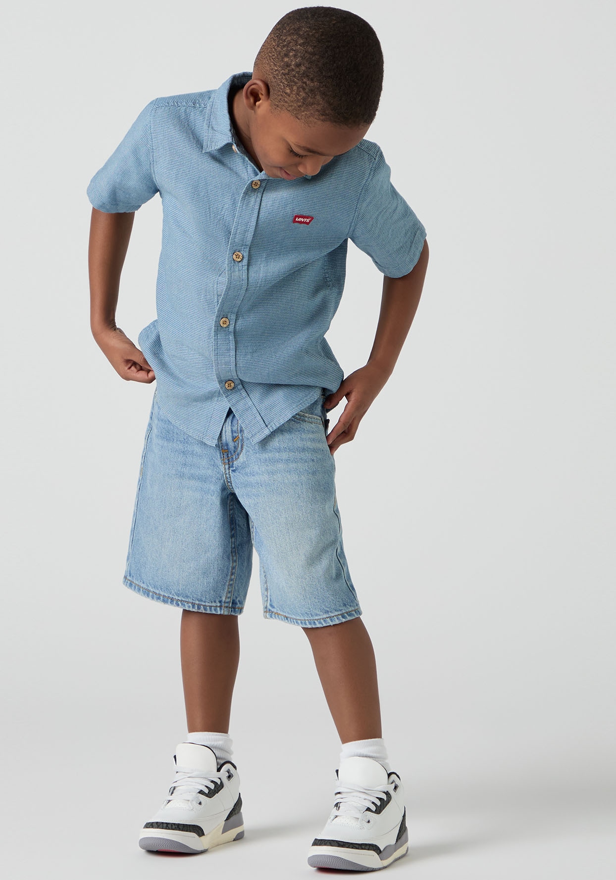 Levi's® Kids Short en jean aus robustem Baumwolldenim