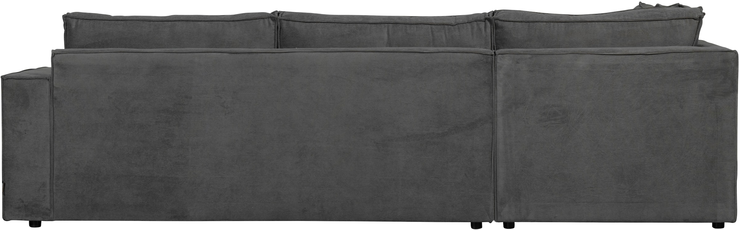 WOOOD Ecksofa »Thomas Rechts Bezug mit Steppnaht, H 92 x B 283 x D 197 cm« Tragkraft 400 kg, Losse Sitz- und Rückenkissen, Pfleiglicht