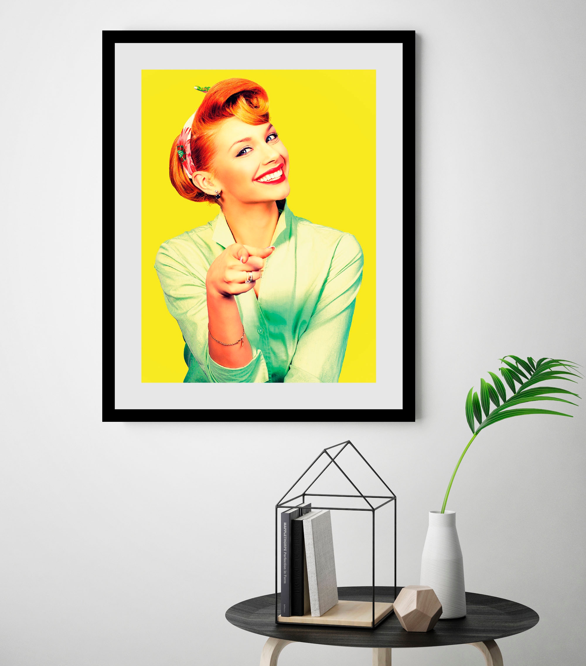 Image of queence Bild "You can do it" Art Bilder von Frauen Fashion Frau Kunst Magazincover Mode 1 Stk. tlg. HD Premium Poster-Druck inkl. Holzrahmen
