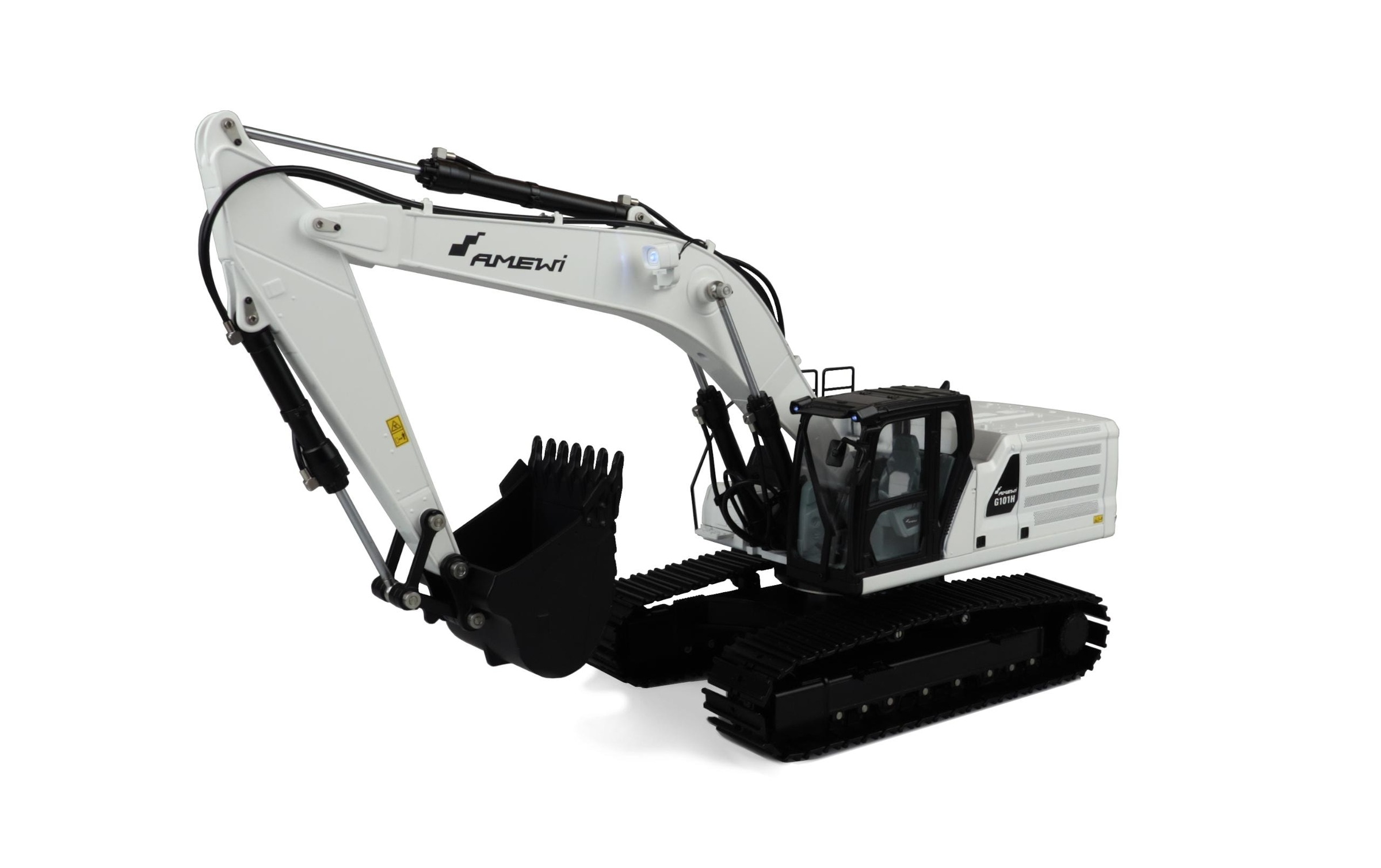 Amewi RC-Bagger »G101H, Vollmetall, Hydraulik, Weiss«