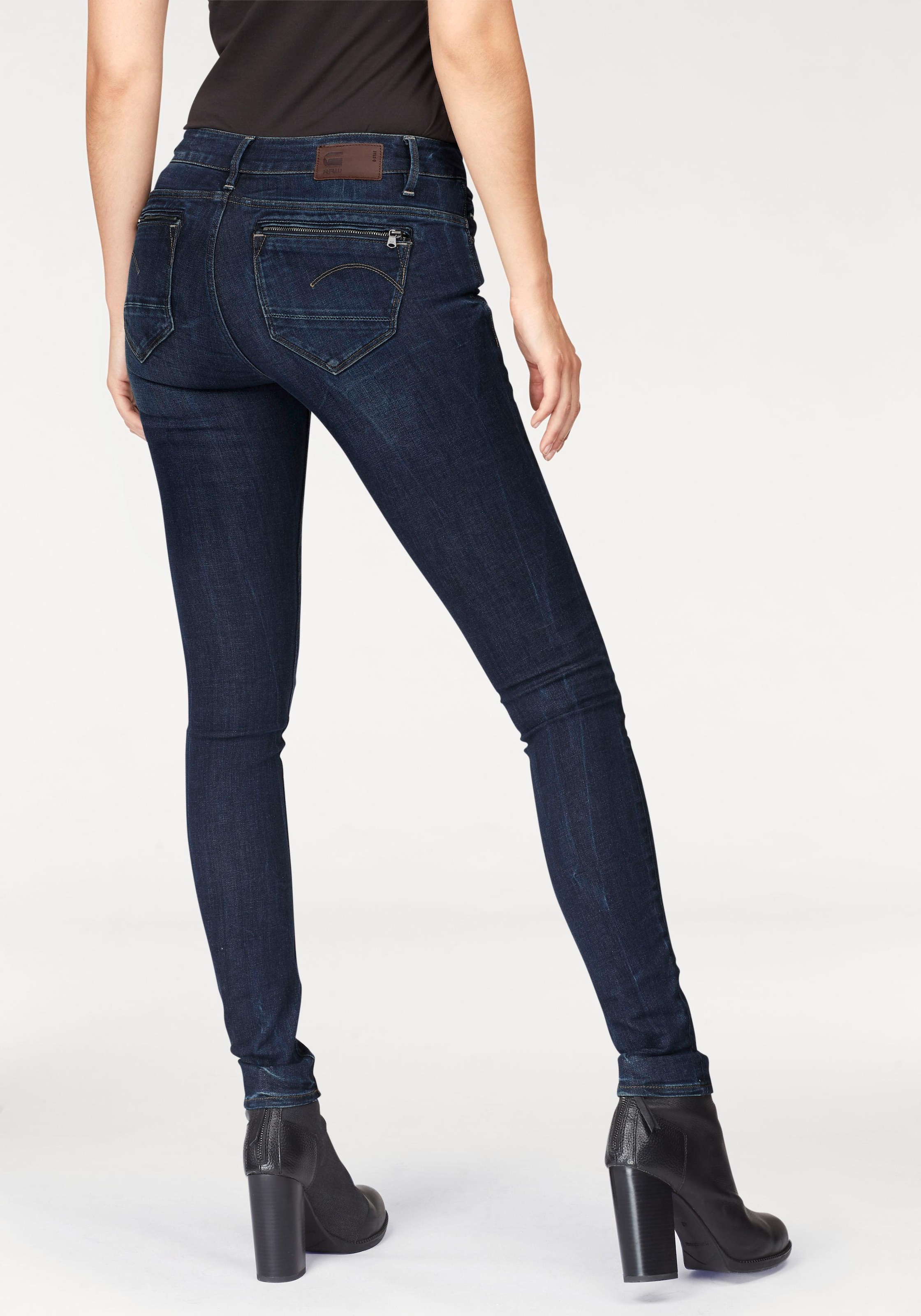 Skinny-fit-Jeans »Midge Zip«, mit Reissverschluss-Taschen hinten
