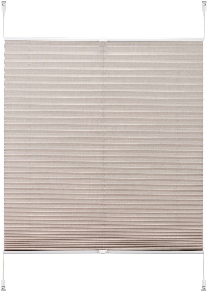 OTTO home Plissee "WILLA" Lichtschutz ohne Bohren verspannt NEUHEIT in Leinenoptik, Klemmfix, für Fenster & Tür, Sonnenschutz