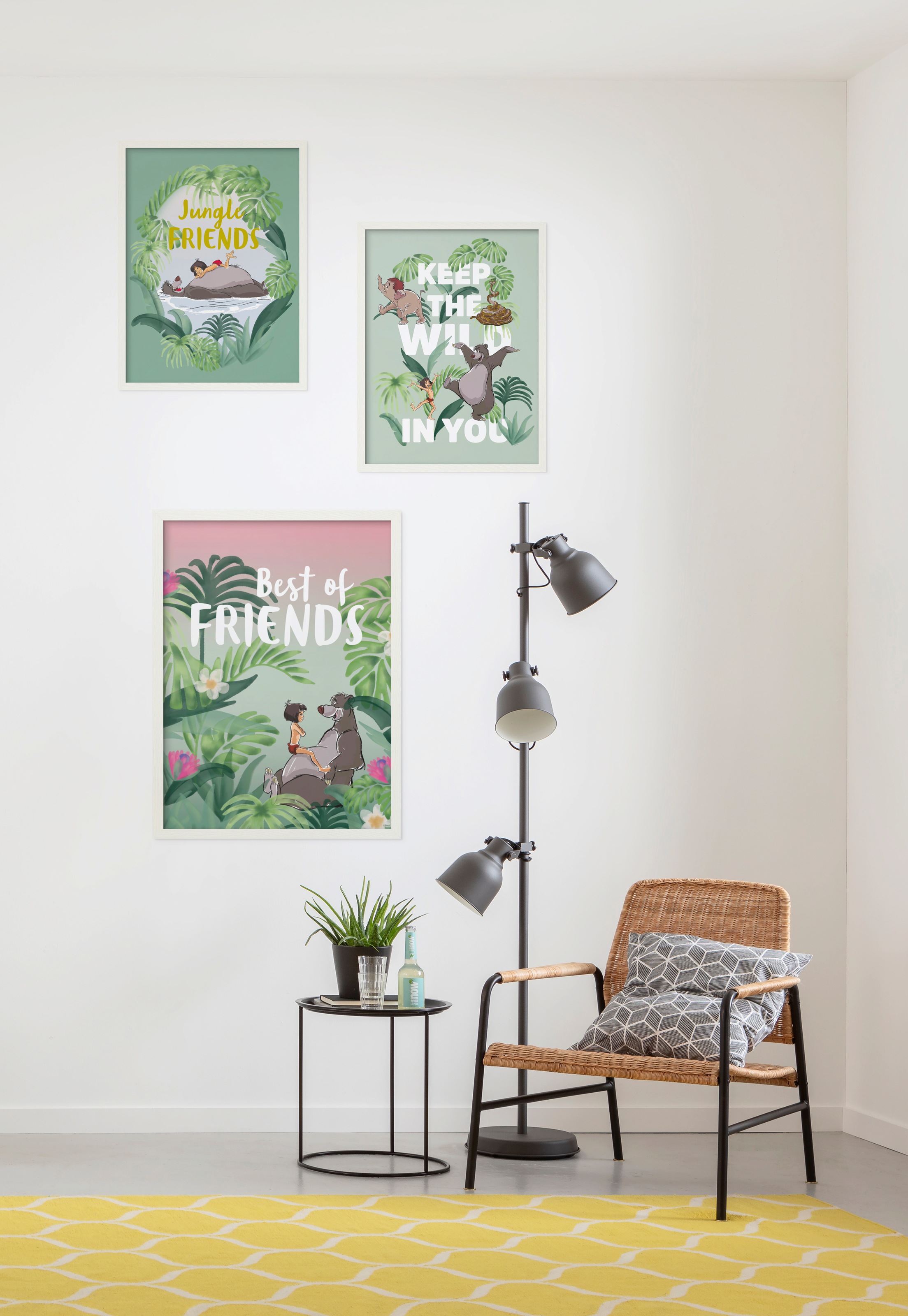 Komar Bild »Jungle Book Friends« Disney 1 Stk. tlg. Wandbild zur Dekoration im Kinderzimmer - ohne Rahmen