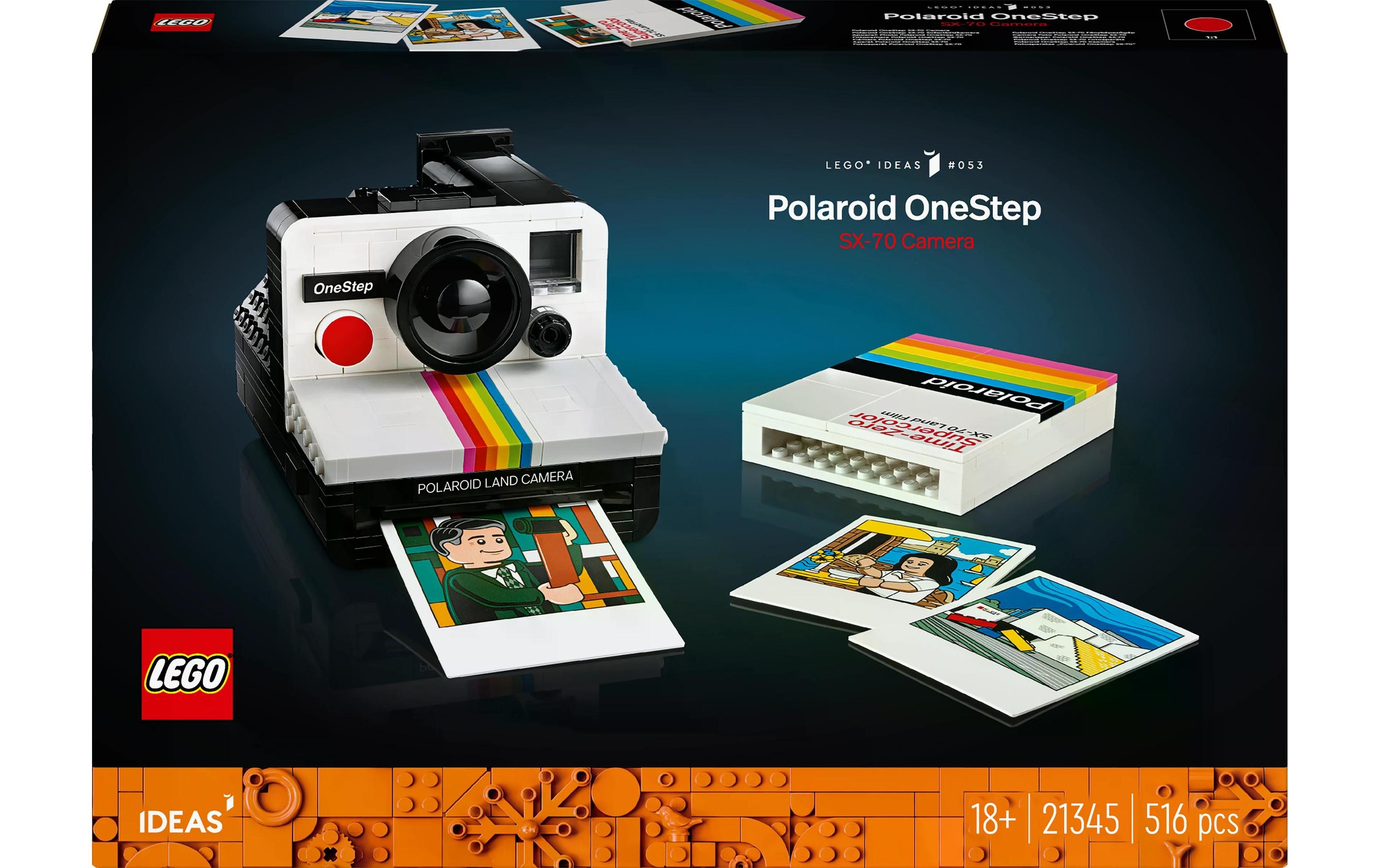 Spielbausteine »Polaroid OneStep SX-70 Sofortbildkamera 21345«, (516 St.)
