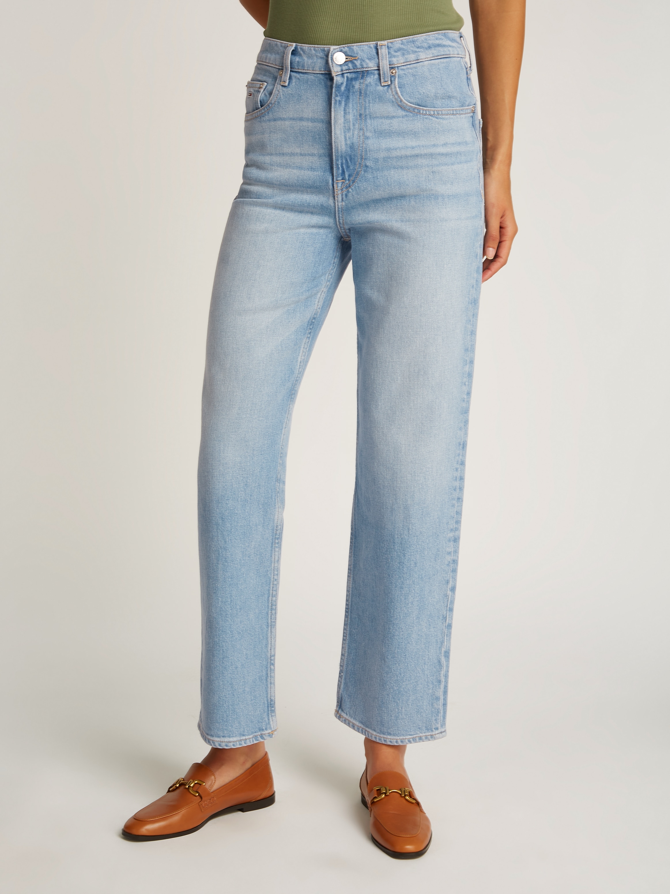 TOMMY JEANS Straight-Jeans »Layla High Rise Slim Straight«, in Knöchellänge