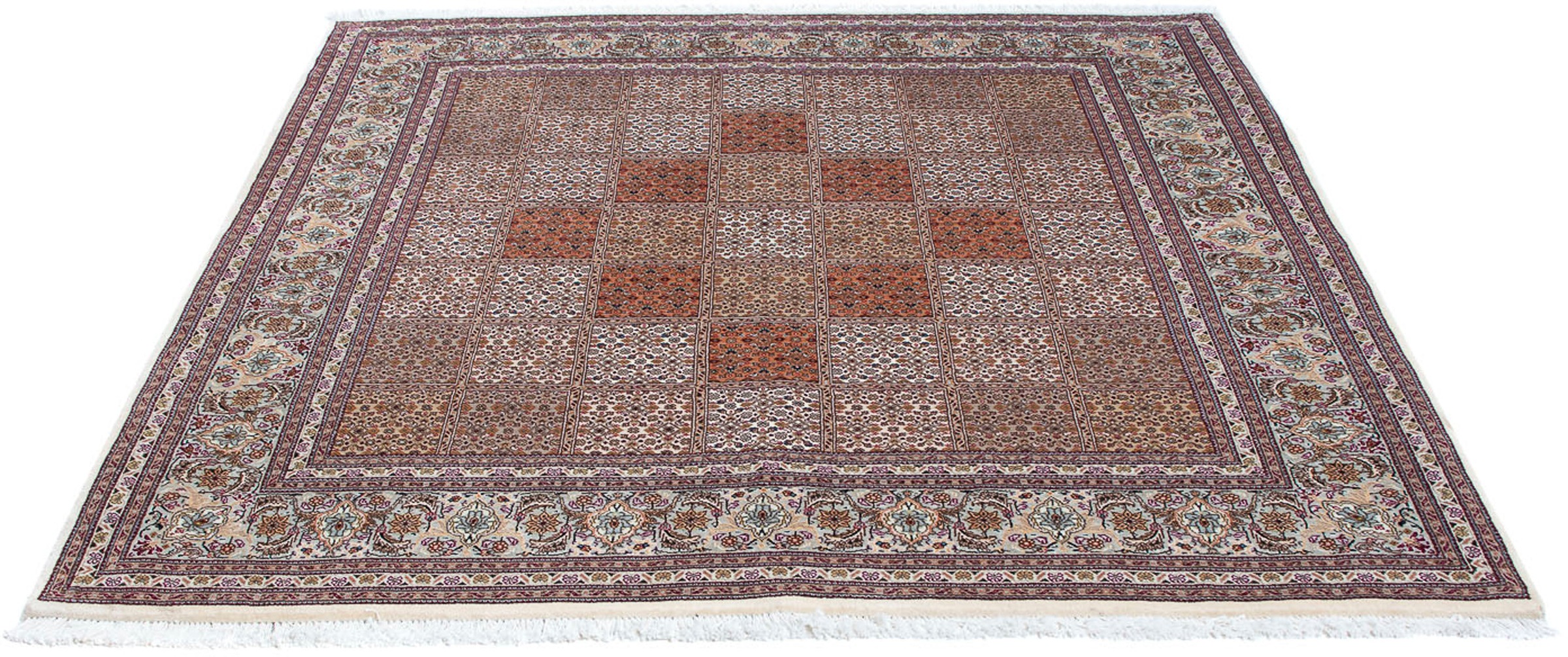 Image of morgenland Orientteppich »Perser - Täbriz quadratisch - 153 x 150 cm - dunkelrot«, quadratisch, 10 mm Höhe, Wohnzimmer, Handgeknüpft, Einzelstück mit Zertifikat bei Ackermann Versand Schweiz