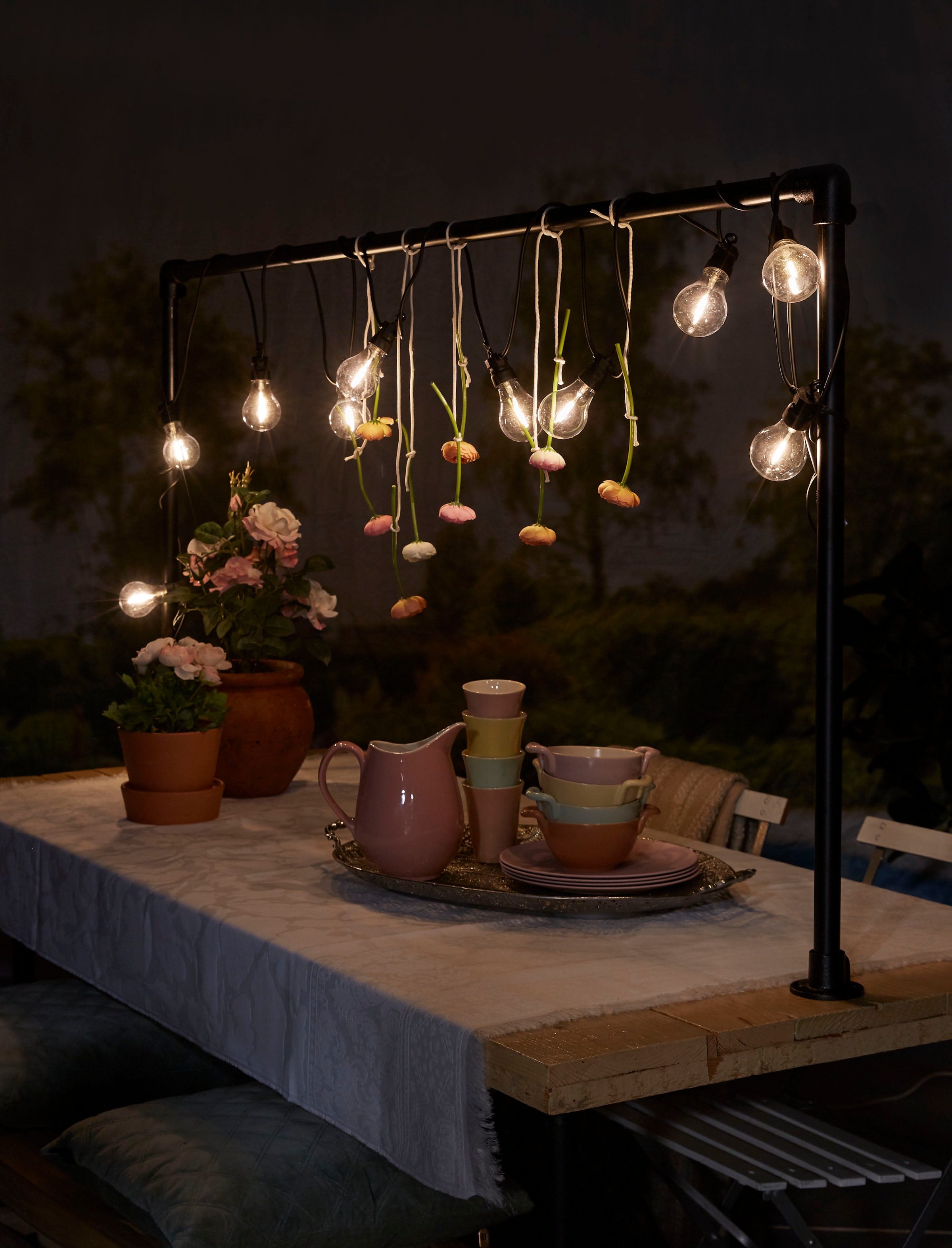 LUXFORM Guirlande lumineuse »24V-Lichterkette Tahiti - mit 10x warmweissen LED« Suspendable partout, intérieur et extérieur