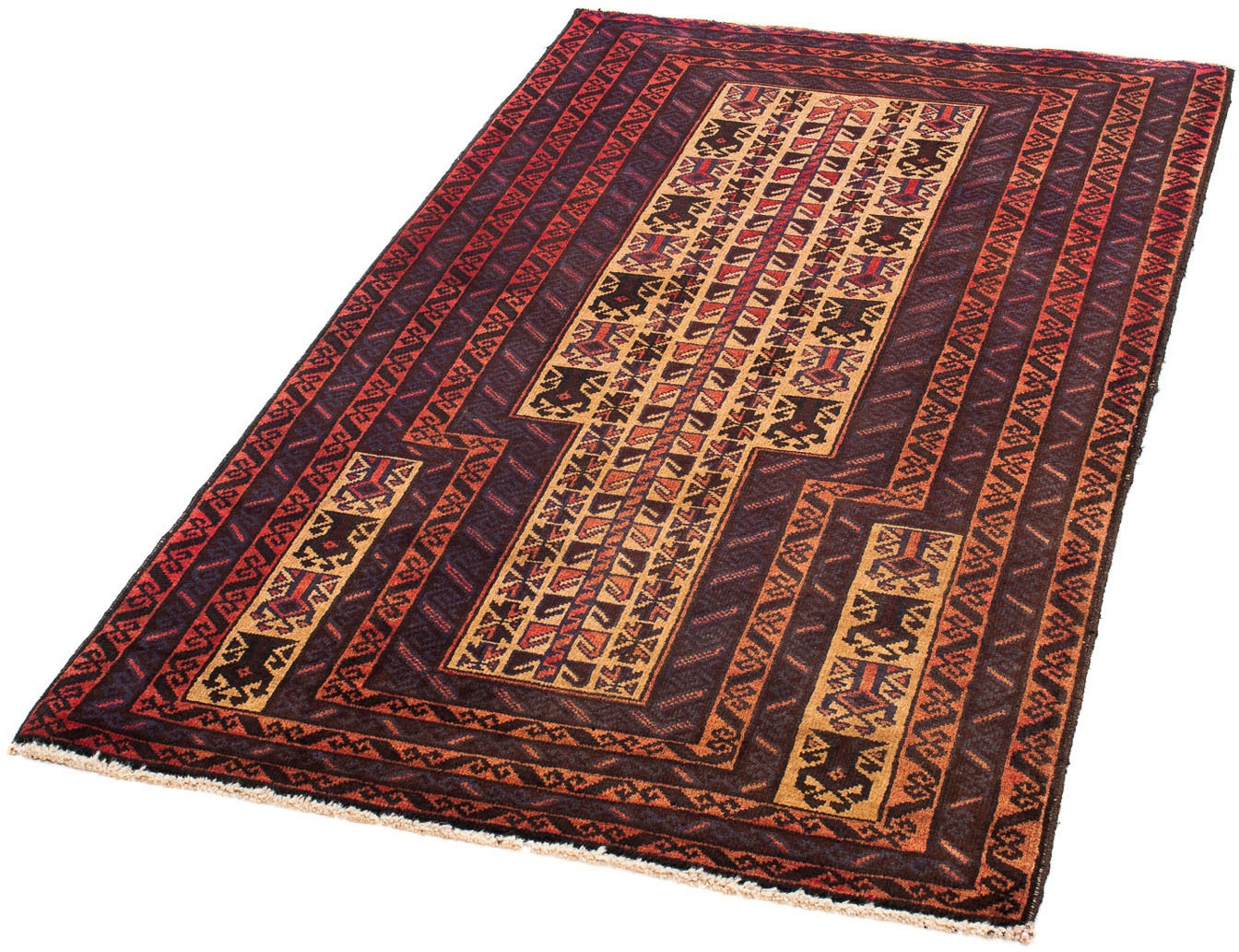 Image of morgenland Orientteppich »Belutsch - 141 x 84 cm - dunkelbraun«, rechteckig, 8 mm Höhe, Wohnzimmer, Handgeknüpft, Einzelstück mit Zertifikat bei Ackermann Versand Schweiz