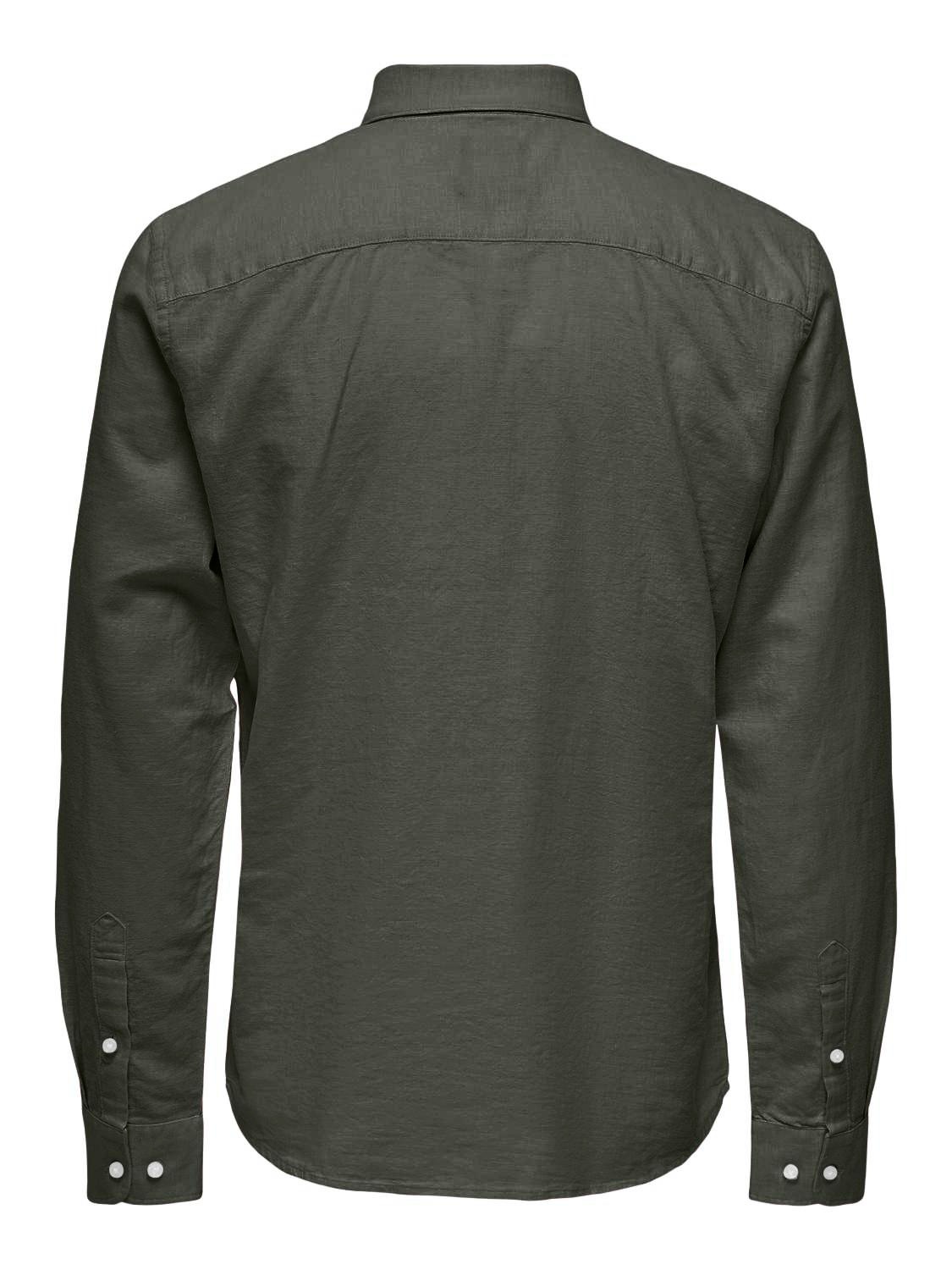 ONLY & SONS Chemise à manches longues »ONSCAIDEN LS SOLID LINEN SHIRT NOOS«