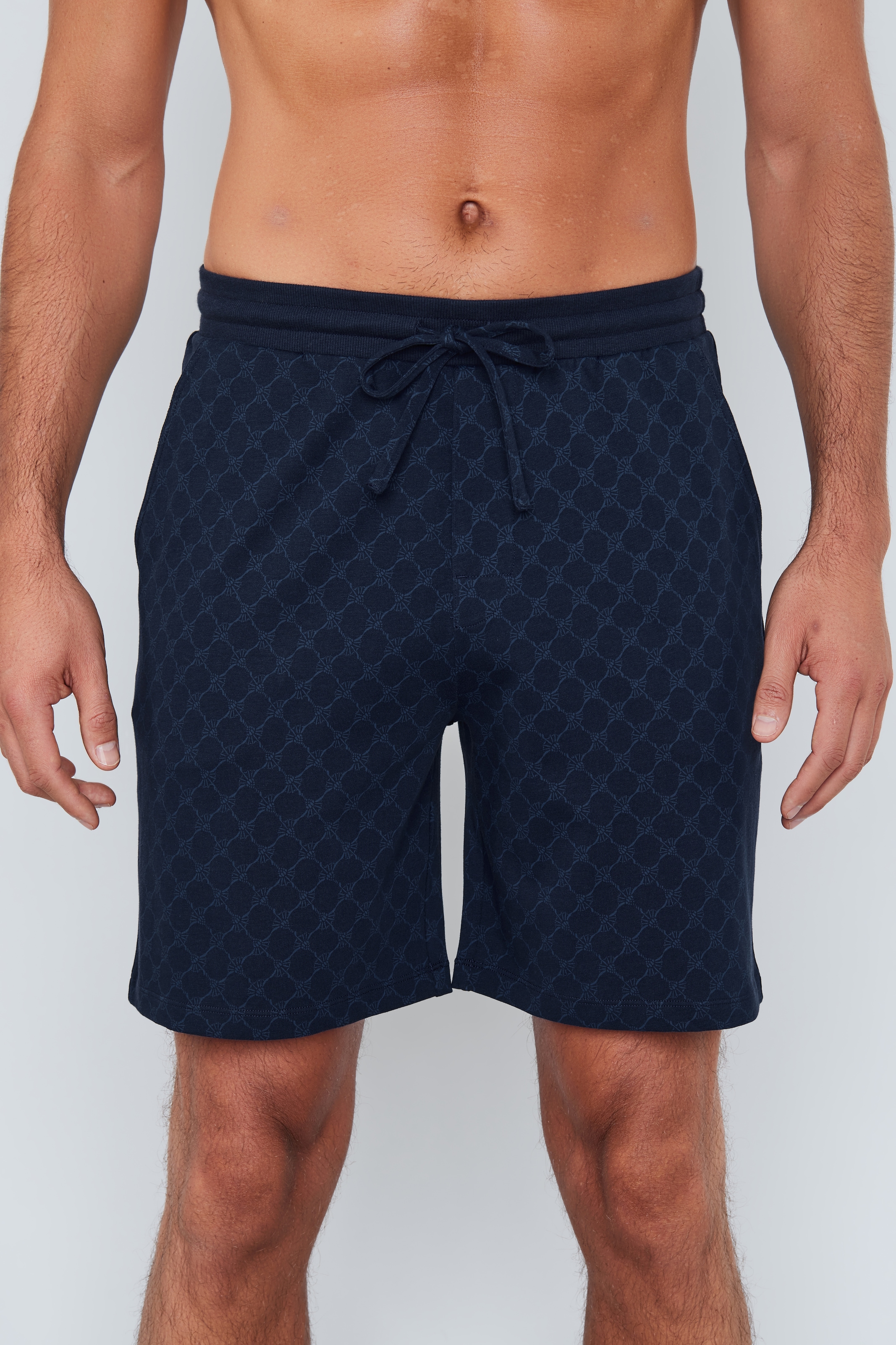 Image of JOOP Shorts "Leisure" mit Cornflower-Alloverprint, elastischer Bund