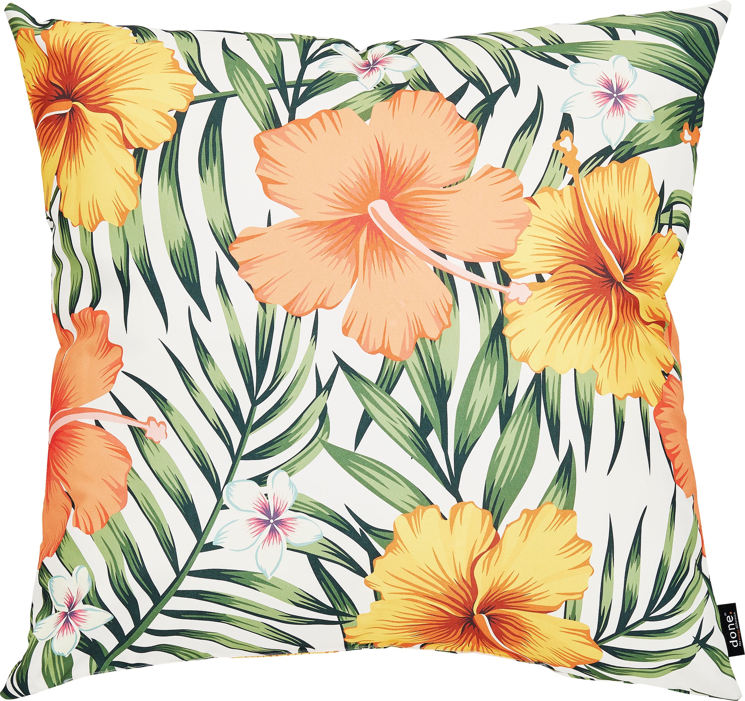 Image of done.® Dekokissen »Rose Mallow«, (1 St.), Beidseitig bedrucktes Outside Kissen inklusive Füllung bei Ackermann Versand Schweiz