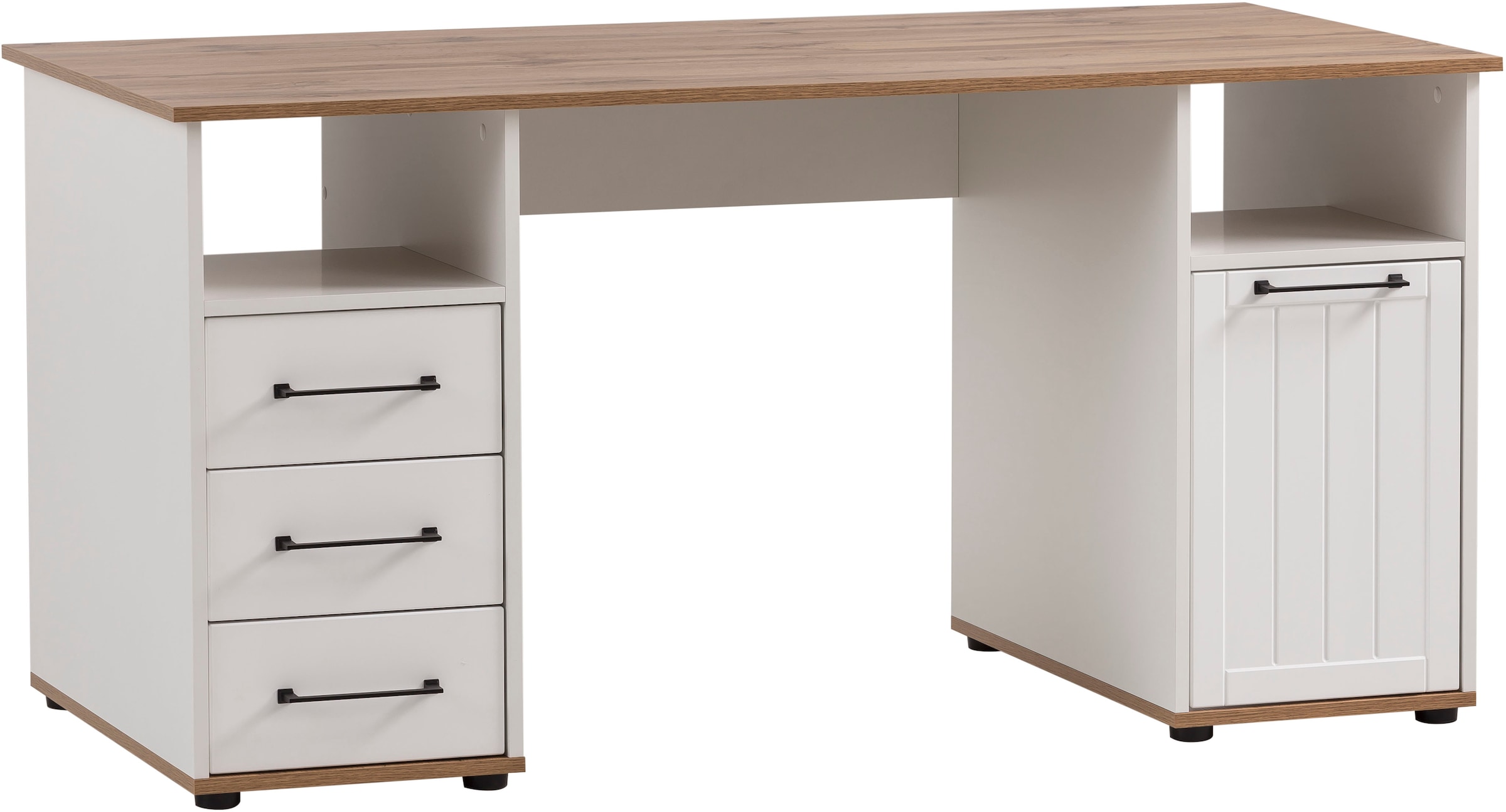 Image of Schildmeyer Schreibtisch "Jelda" in Landhausoptik, Holzdekor mit fühlbarer Struktur, Breite 150 cm