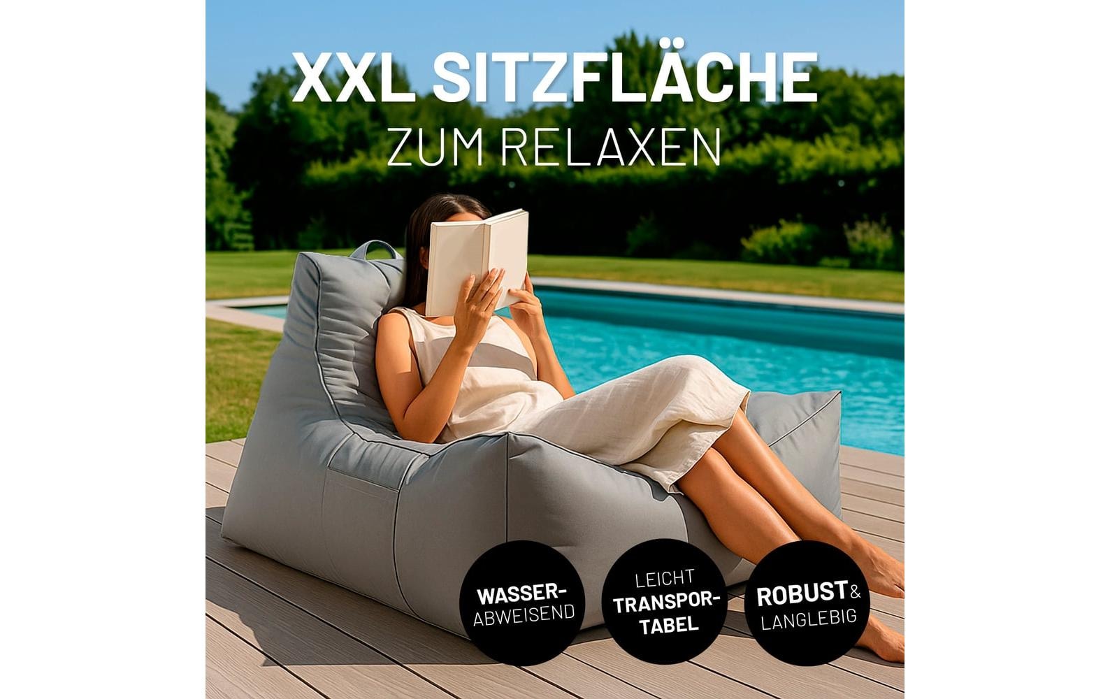 Lumaland Sitzsack »Lounge mit Flaschenhalter 380 l«