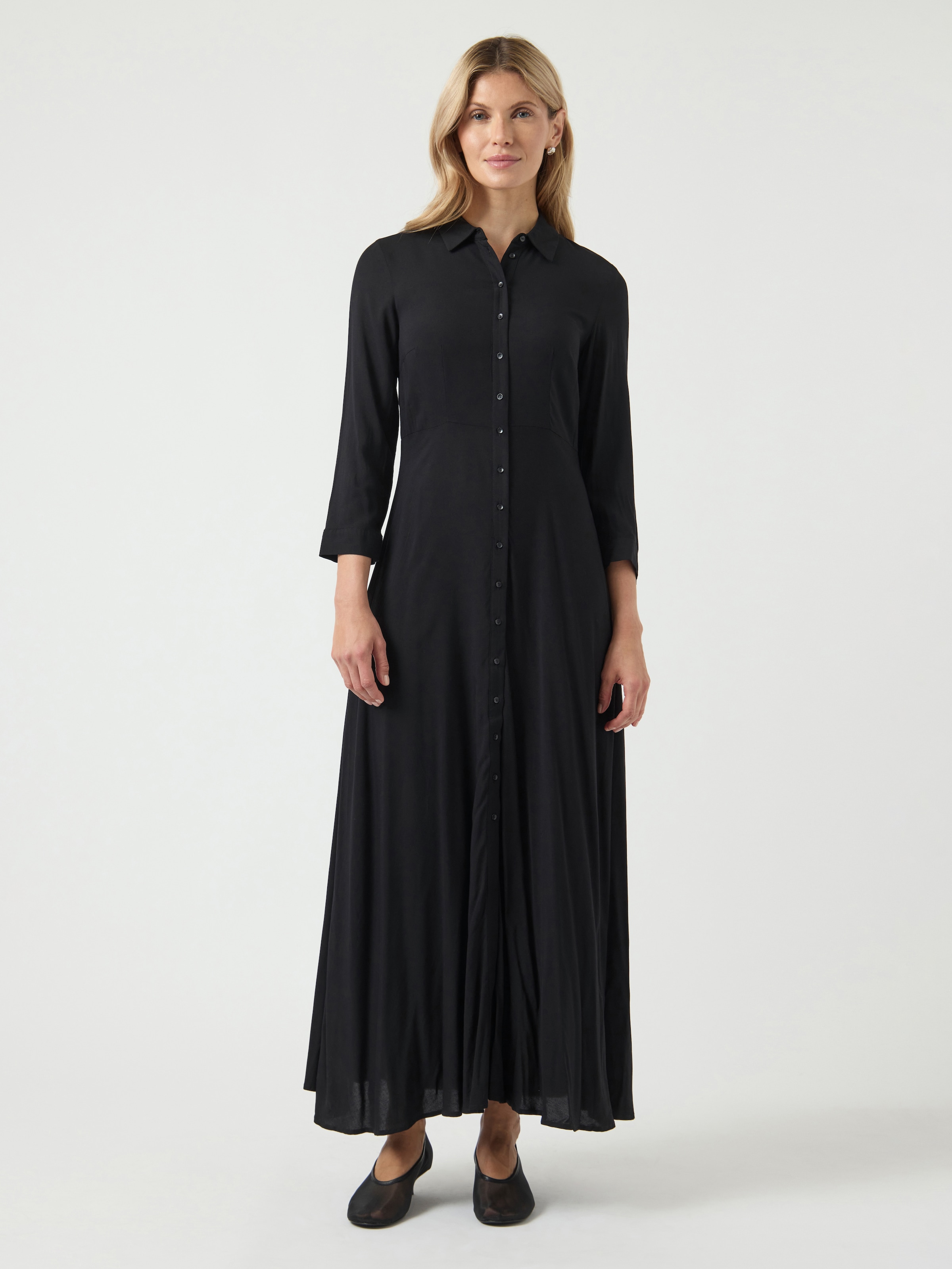 Y.A.S Robe chemisier »YASSAVANNA LONG SHIRT DRESS« Sommerkleid, mit 3/4 Ärmel