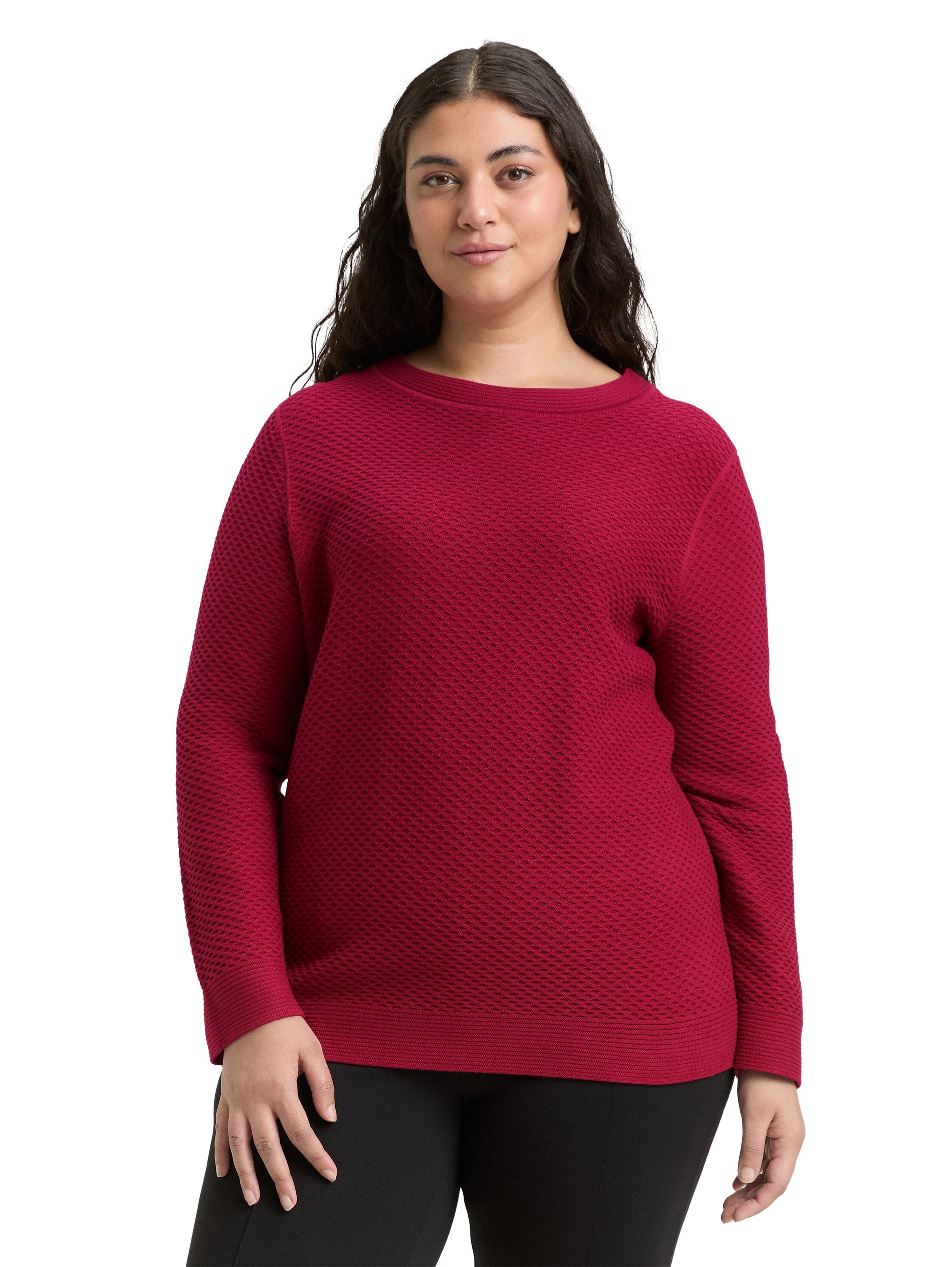 Image of TOM TAILOR PLUS Strickpullover mit Struktur-Muster