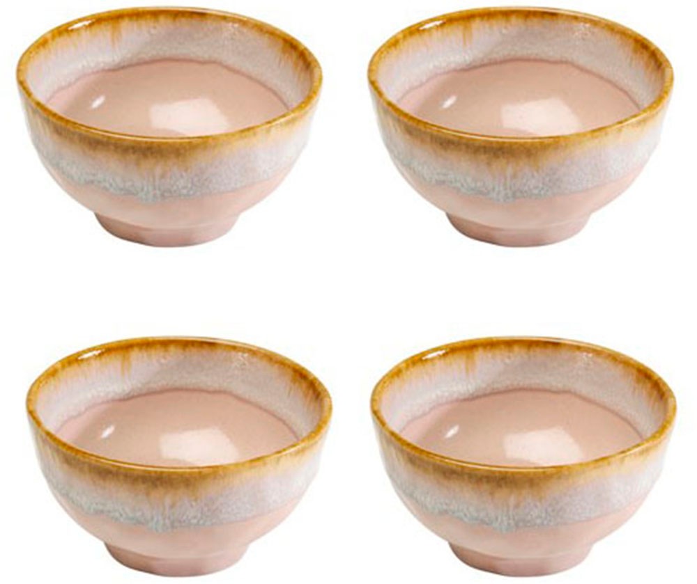 Image of Kare Design Müslischale "Nala Rosa Ø15cm" 4 aus Steingut aus glasiertem Steingut