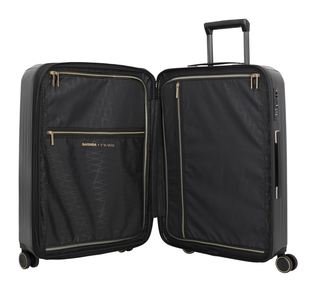 travelite Hartschalen-Trolley »BARBARA NOVELTY Reisekoffer Hartschale« 68 l 4 Rollen Volumenerweiterung – stilvolles Reisegepäck