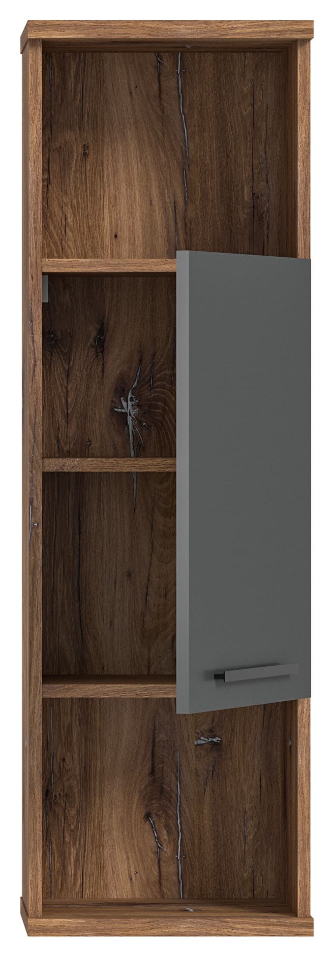 welltime Midischrank »Agen, Breite 35 cm, 1 Tür, 2 offene Fächer, 1 Einlegeboden«, (1 St.), Hängeschrank, Badmöbel, Badschrank, Schrank, Wandschrank, Badezimmer