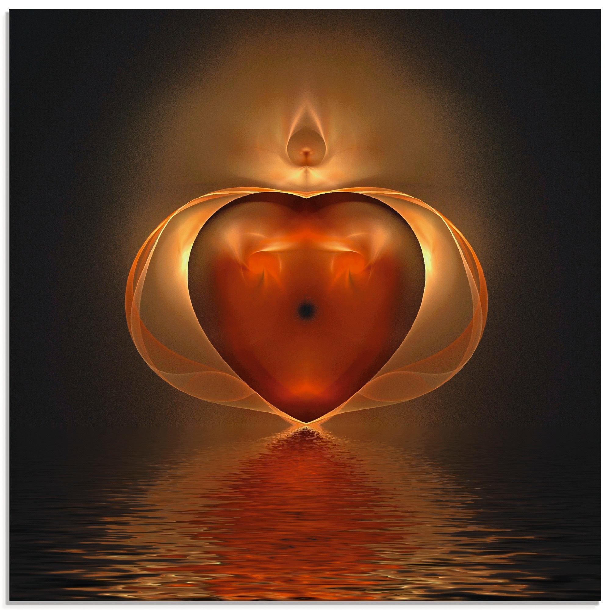 Image of Artland Glasbild "Herz" Herzen 1 Stk. tlg. in verschiedenen Grössen