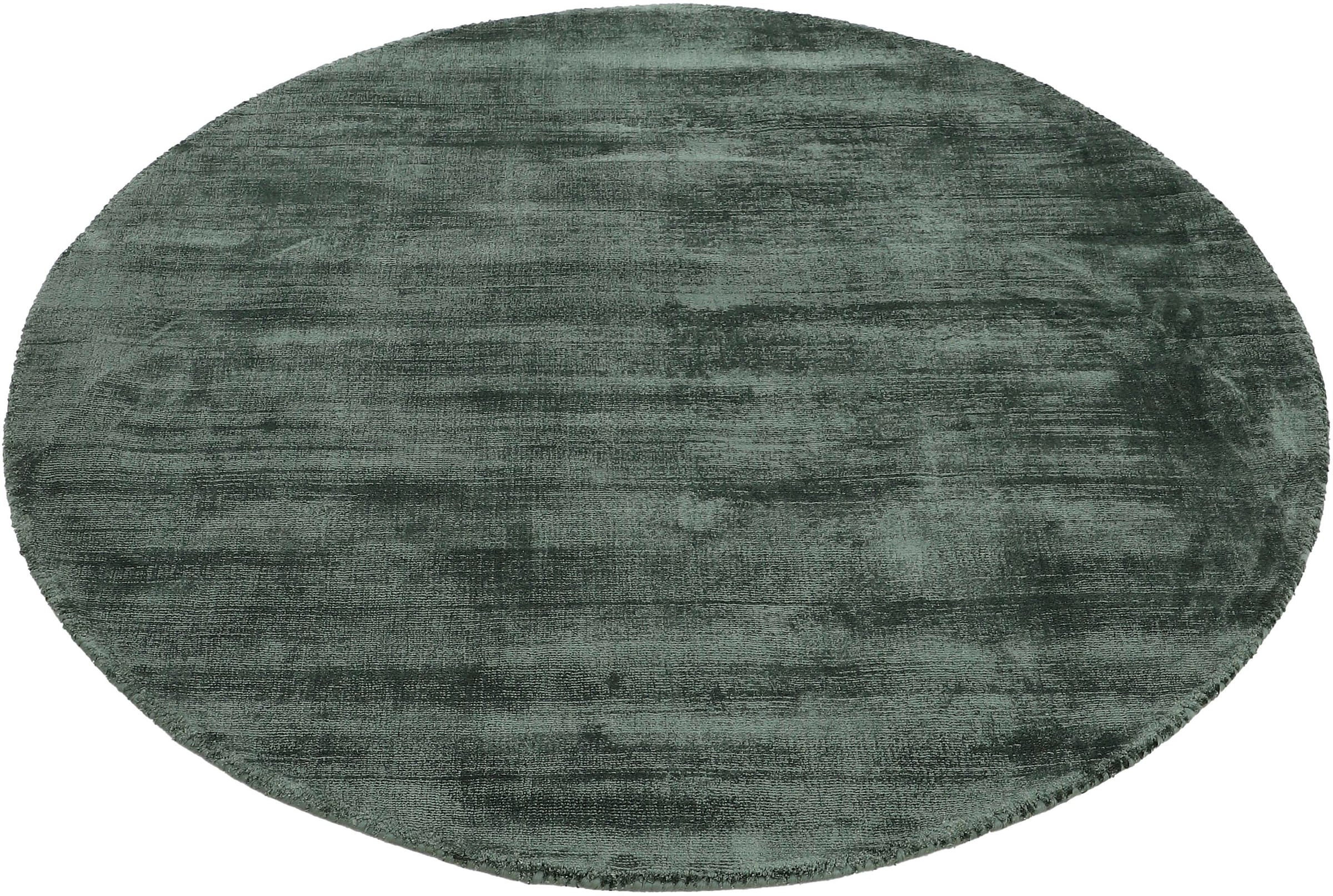 carpetfine Teppich »Ava Viskoseteppich«, rund, 13 mm Höhe, Seidenoptik, leichter Glanz, Wohnzimmer