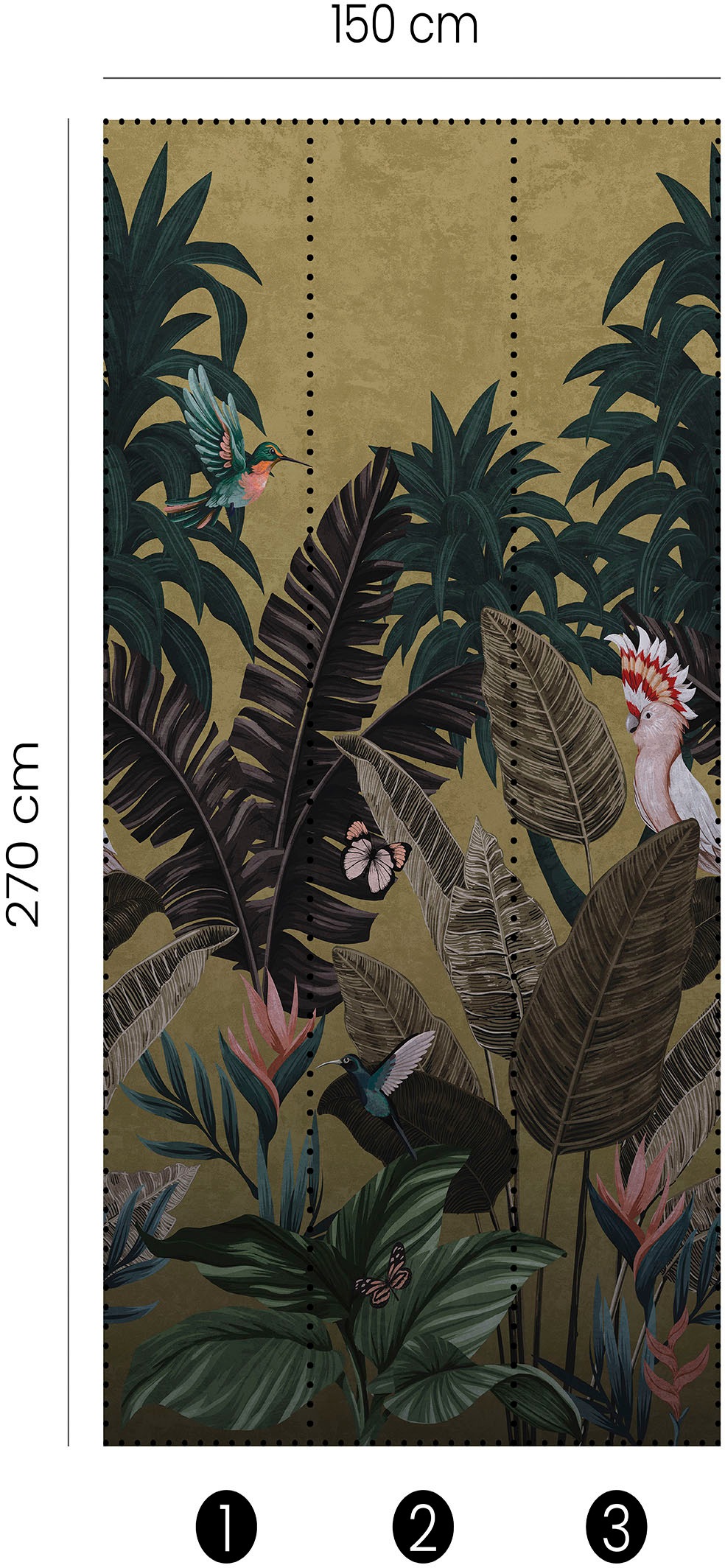 Fashion for walls Papier peint photo »Tropical Twilight« floral lisse Phthalate frei