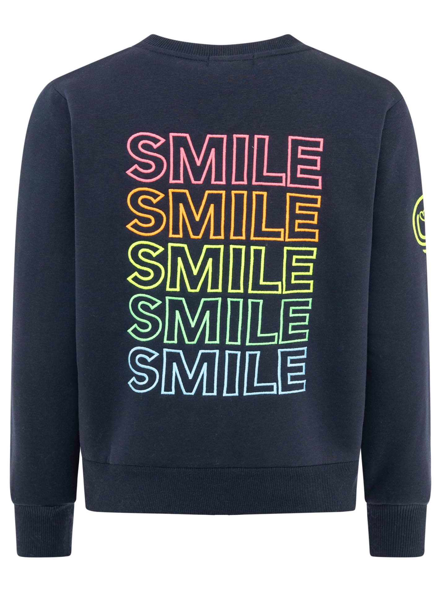 Zwillingsherz Veste sweat »"Smile Regenbogen"« mit Reissverschluss, Rippbündchen, Eingriffstaschen, grosser Stickerei