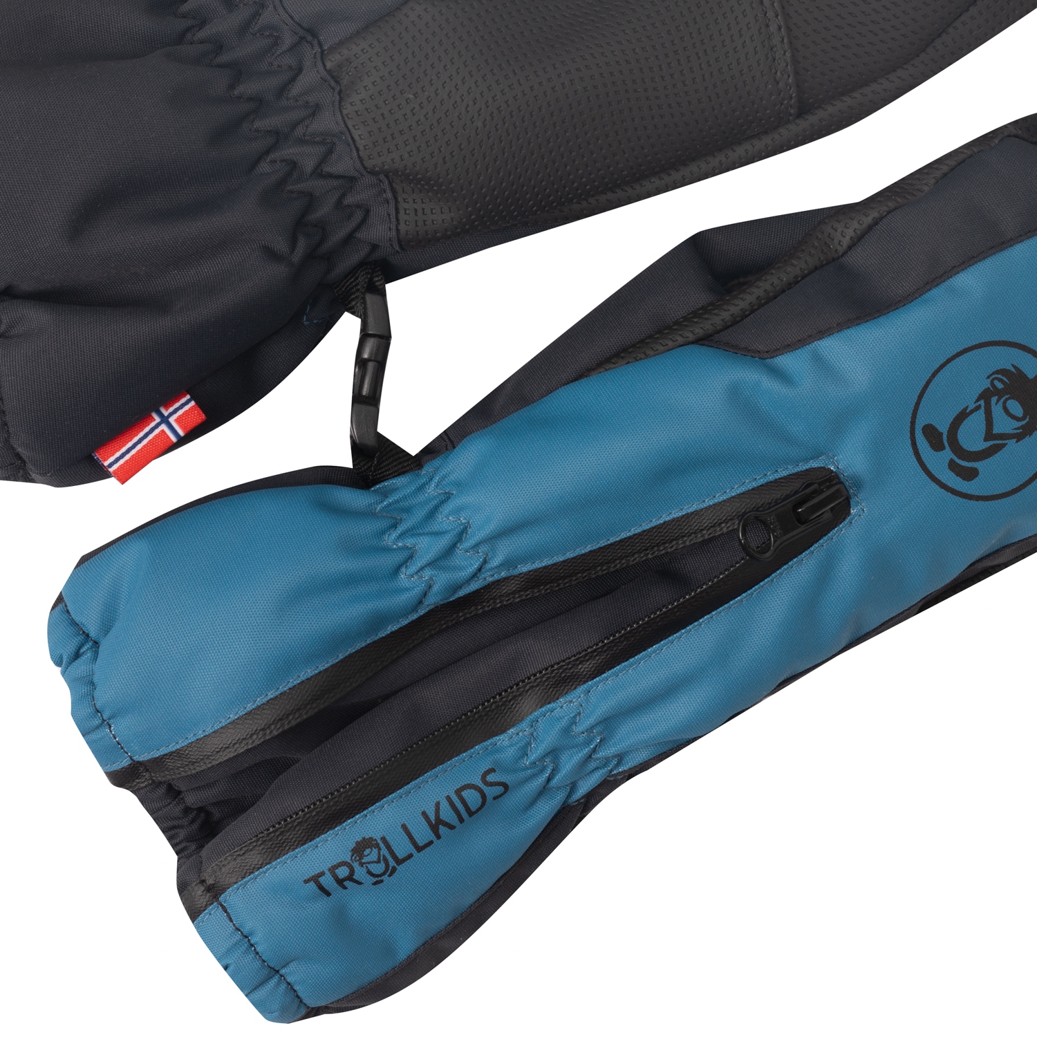 TROLLKIDS Gants de ski »KIDS RAULAND MITTEN« gant mitaine robuste et imperméable, avec fermeture éclair doublée