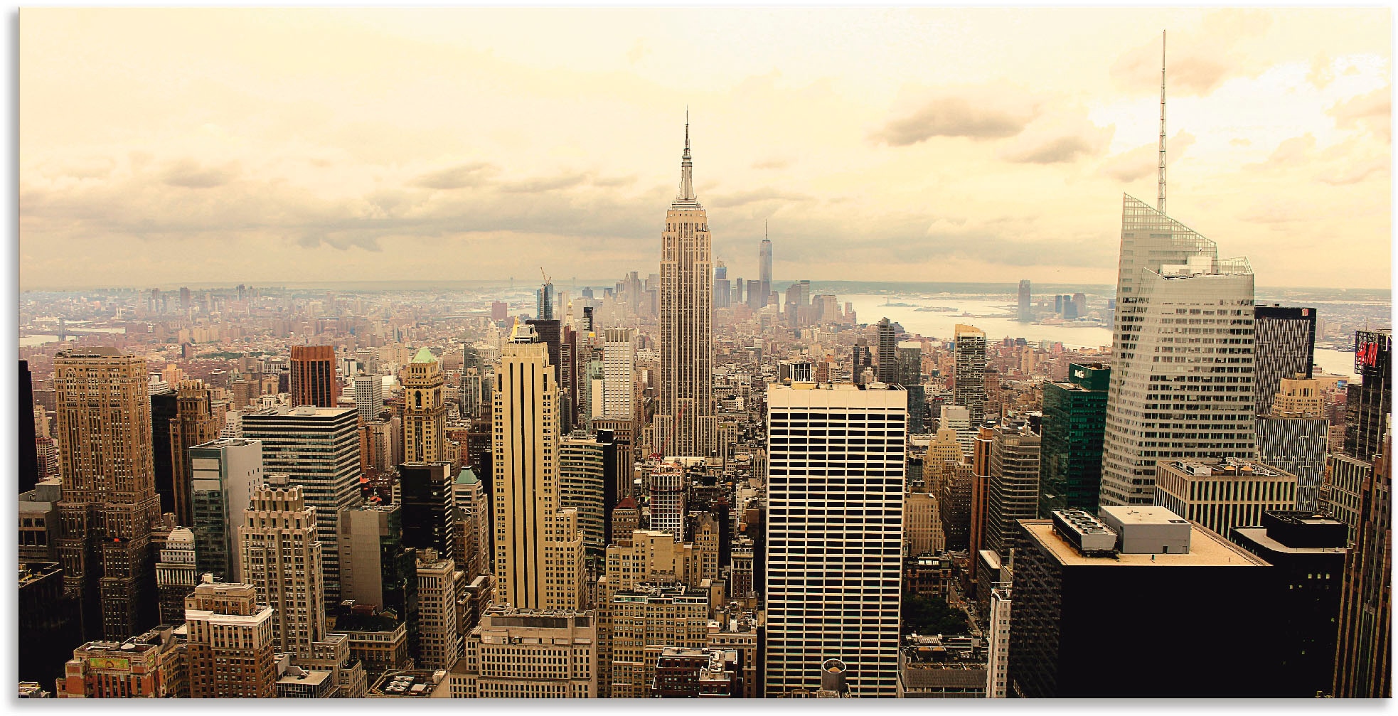 Artland Wandbild »Skyline versch. St.), New Grössen Leinwandbild, oder in Poster - als York«, Alubild, Manhattan (1 Wandaufkleber Amerika