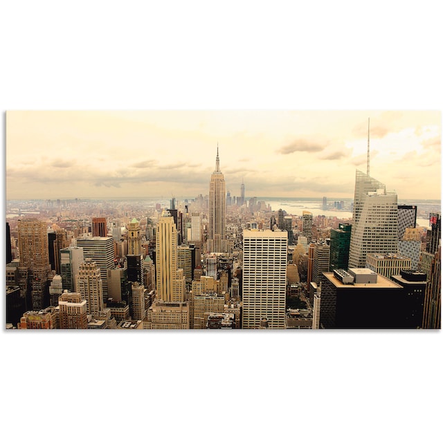 Artland Wandbild »Skyline Manhattan - New York«, Amerika, (1 St.), als  Alubild, Leinwandbild, Wandaufkleber oder Poster in versch. Grössen