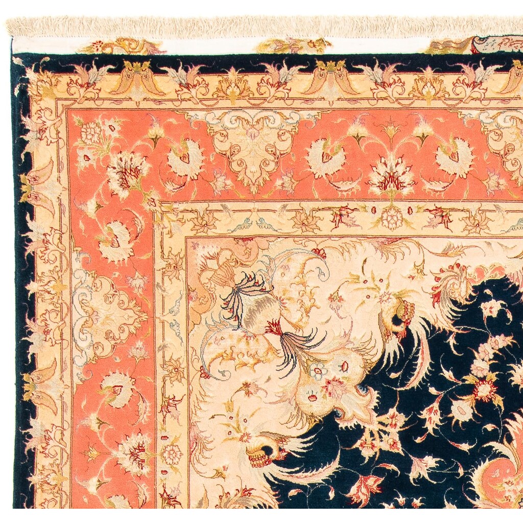 morgenland Orientteppich »Perser - Täbriz - Royal - 308 x 200 cm - dunkelblau«, rechteckig, Wohnzimmer, Handgeknüpft, Einzelstück mit Zertifikat