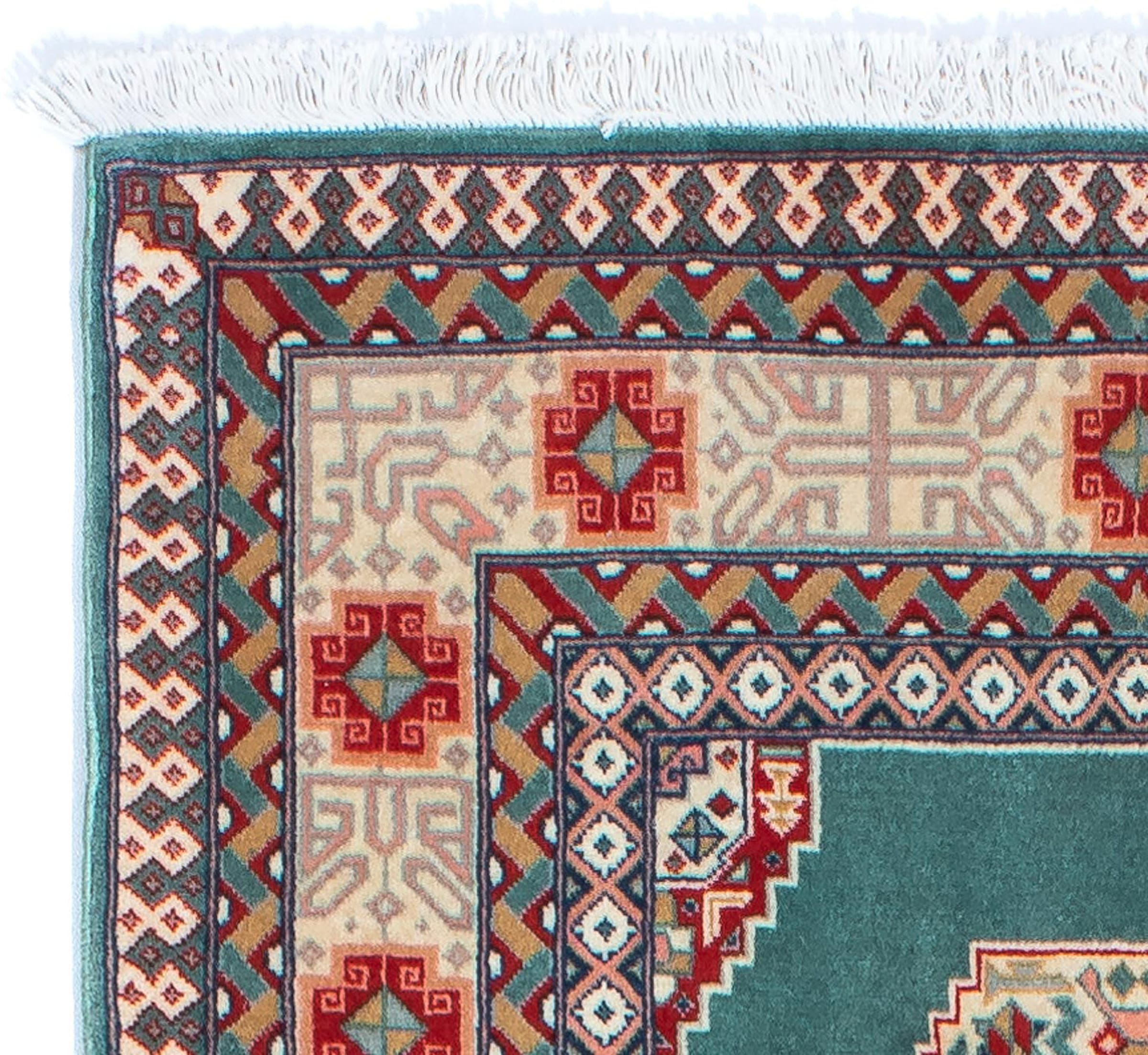 morgenland Orientteppich »Perser - Täbriz - Royal - 187 x 70 cm - türkis«, rechteckig, Wohnzimmer, Handgeknüpft, Einzelstück mit Zertifikat