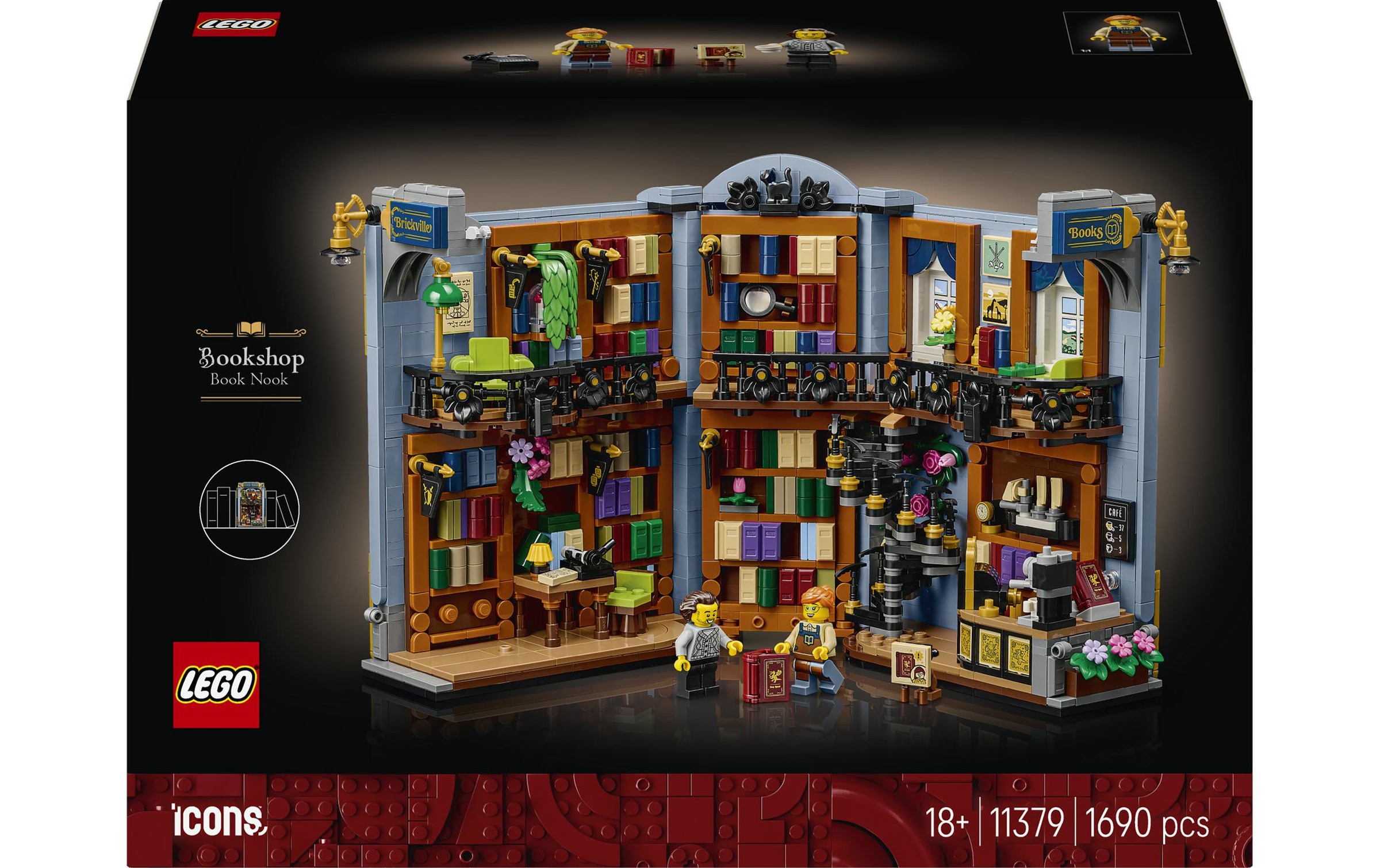 Image of LEGO Konstruktionsspielsteine "Buchladen: Buchstütze Baukasten 1690 Teile"
