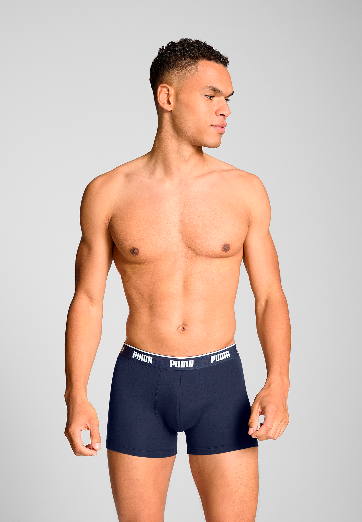 PUMA Boxershorts »PUMA MEN EVERYDAY BASIC BOXERS 3P« 3er Pack,  Komfortabler elastischer Logobund