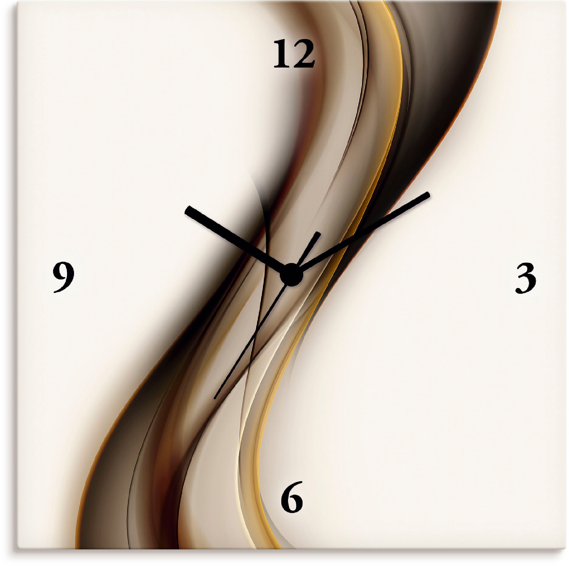 Image of Artland Wanduhr »Welle«, lautlos, ohne Tickgeräusche, nicht tickend, geräuschlos - wählbar: Funkuhr o. Quarzuhr, moderne Uhr für Wohnzimmer, Küche etc. - Stil: modern bei Ackermann Versand Schweiz