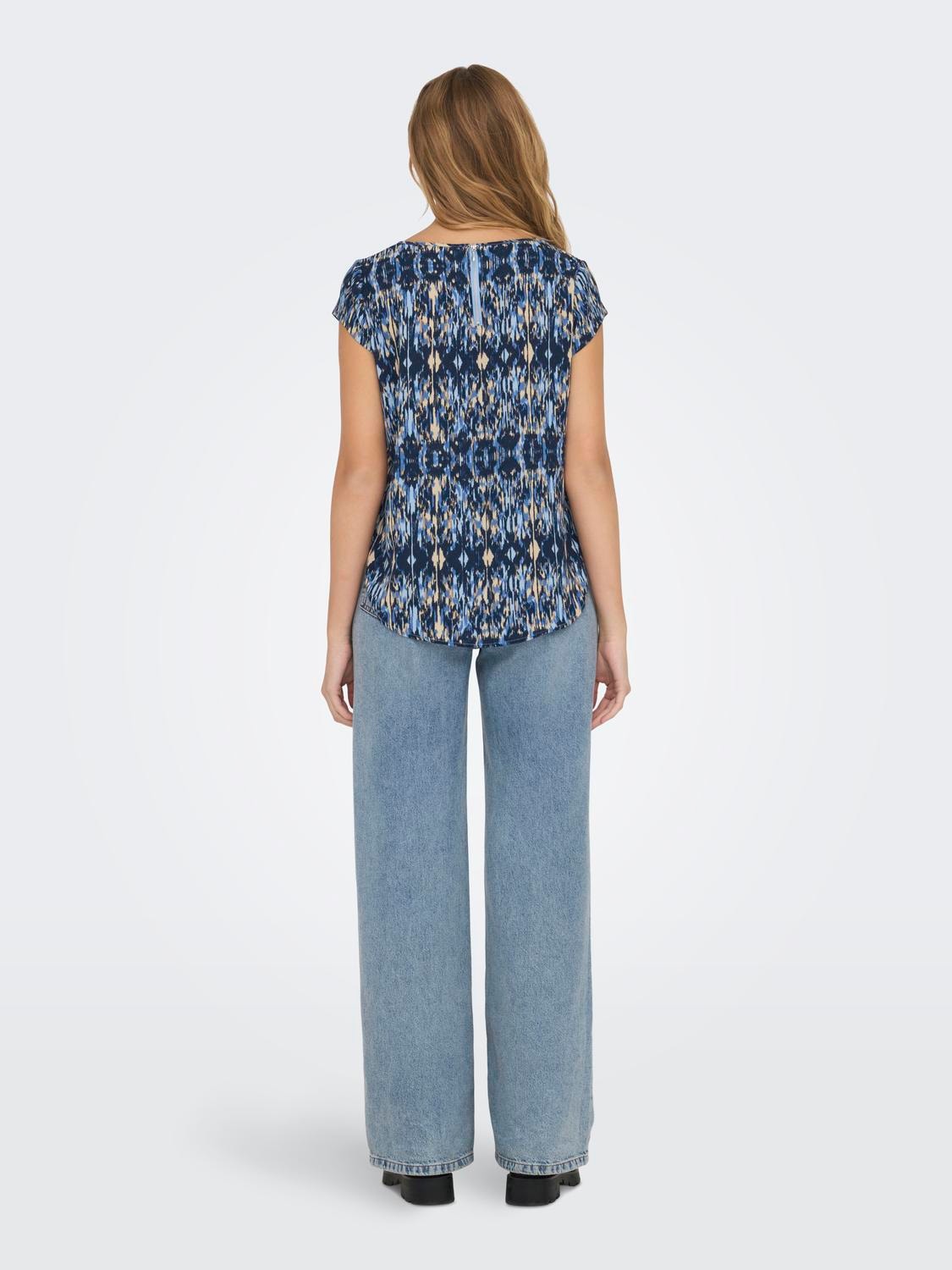 ONLY Shirtbluse »ONLVIC S/S AOP TOP NOOS PTM«, mit Allover Druck