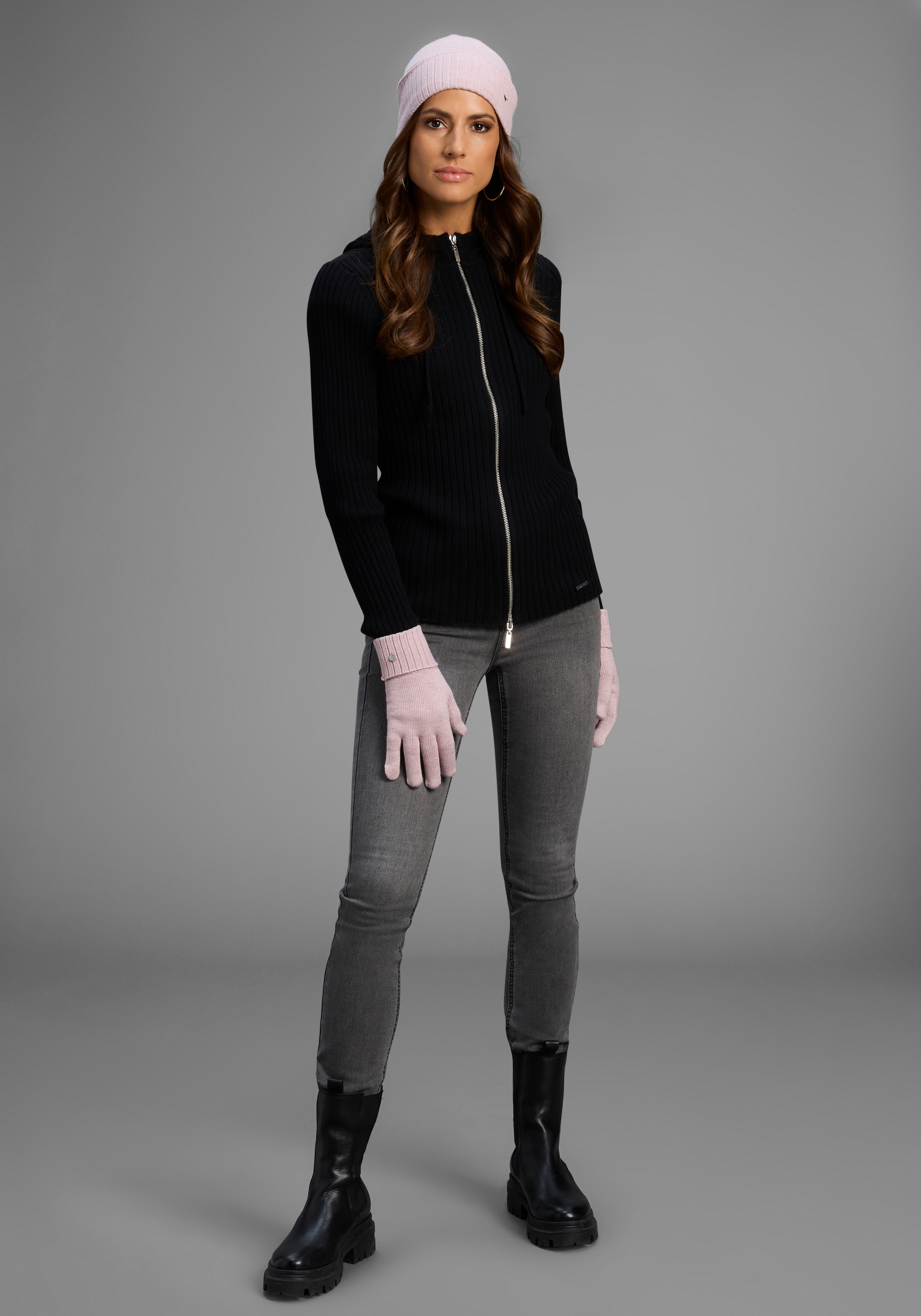 Laura Scott Bonnet tricoté Set, inkl. Handschuhe, 2 cuis tlg.