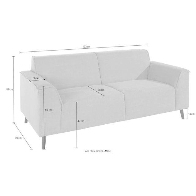 DOMO collection 2,5-Sitzer »Amora«, inklusive komfortablen Federkerns  versandkostenfrei auf