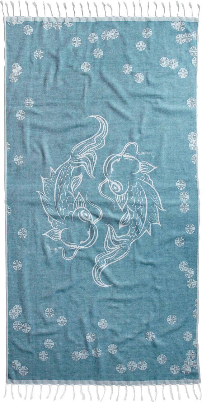 Image of Seahorse Hamamtuch »Pisces«, (1 St.), 90x180 cm, Motiv Fische, mit Fransen, ideal als Strandtuch bei Ackermann Versand Schweiz