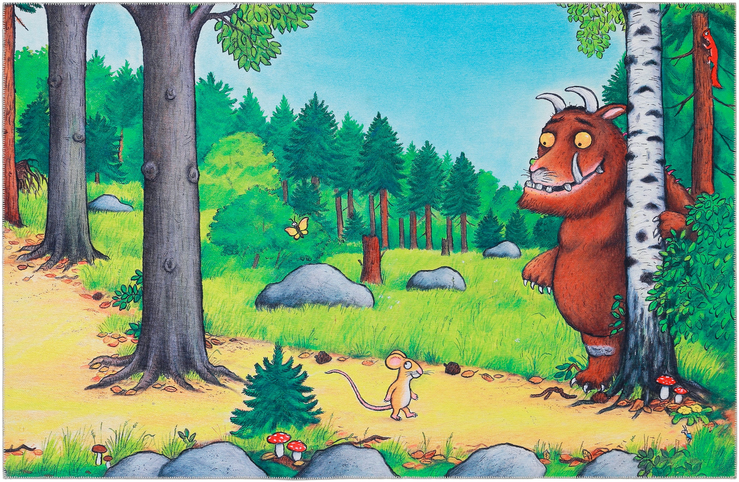 Image of DER GRÜFFELO Kinderteppich »Mouselo GR-0170«, rechteckig, 6 mm Höhe, aktueller Grüffelo Teppich, Kurzflor mit hohem Baumwollanteil bei Ackermann Versand Schweiz
