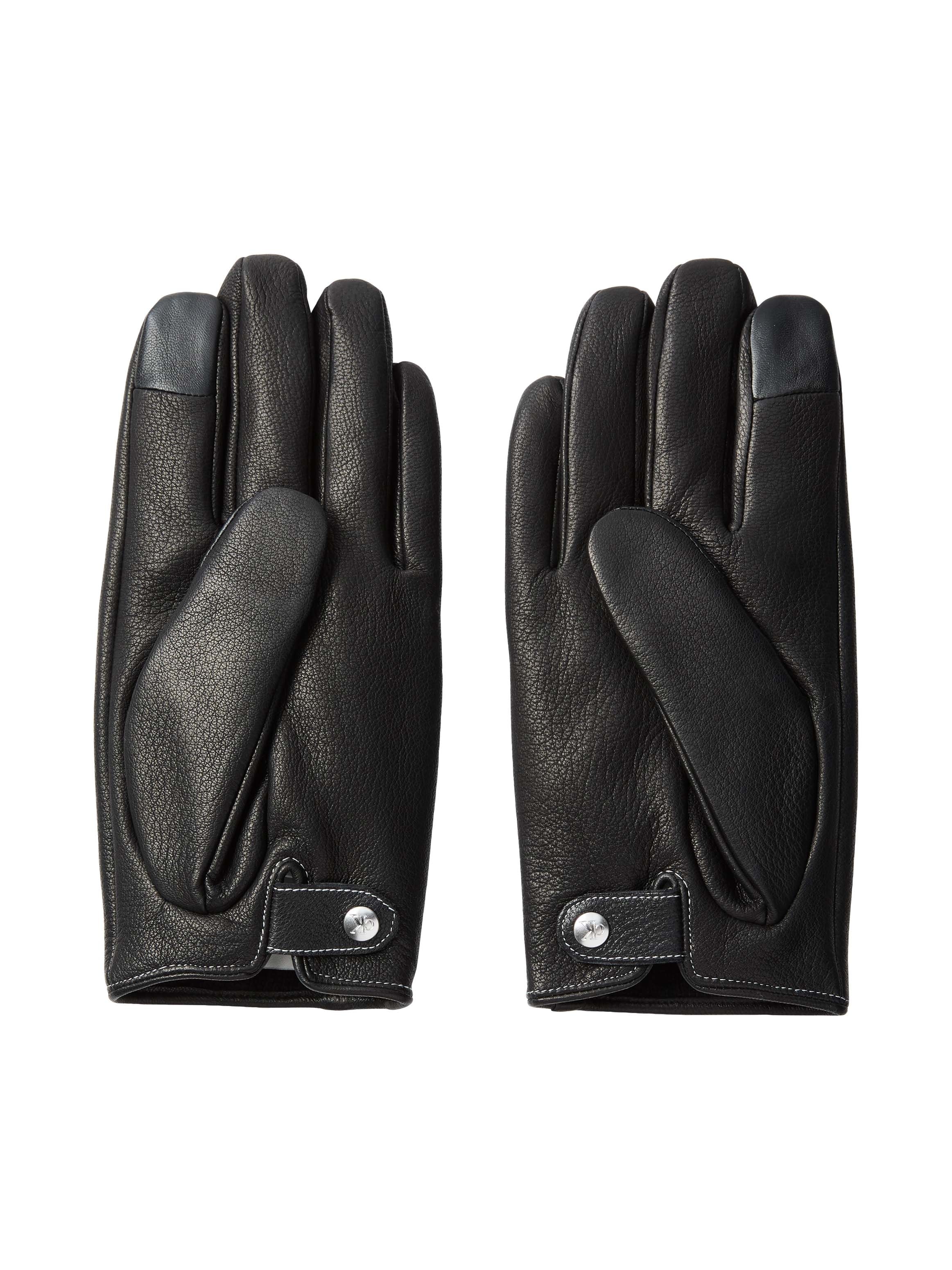 Calvin Klein Lederhandschuhe Regular fit mit Druckknopf