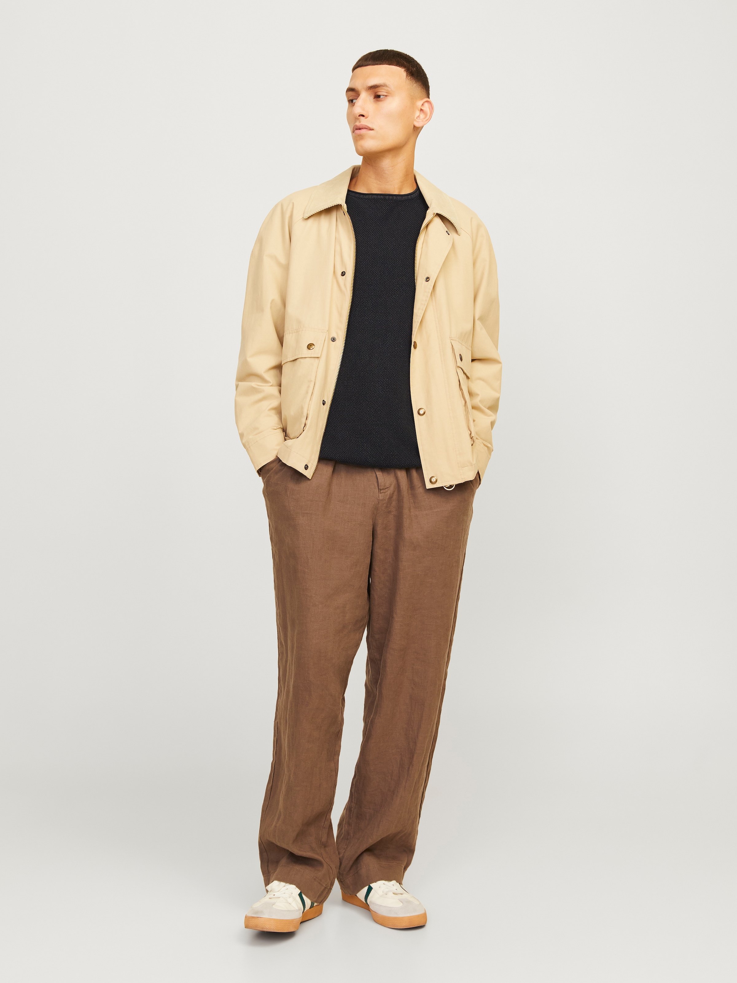 Jack & Jones Rundhalspullover »JJDEAN KNIT CREW NECK AW24« in gewaschener Optik