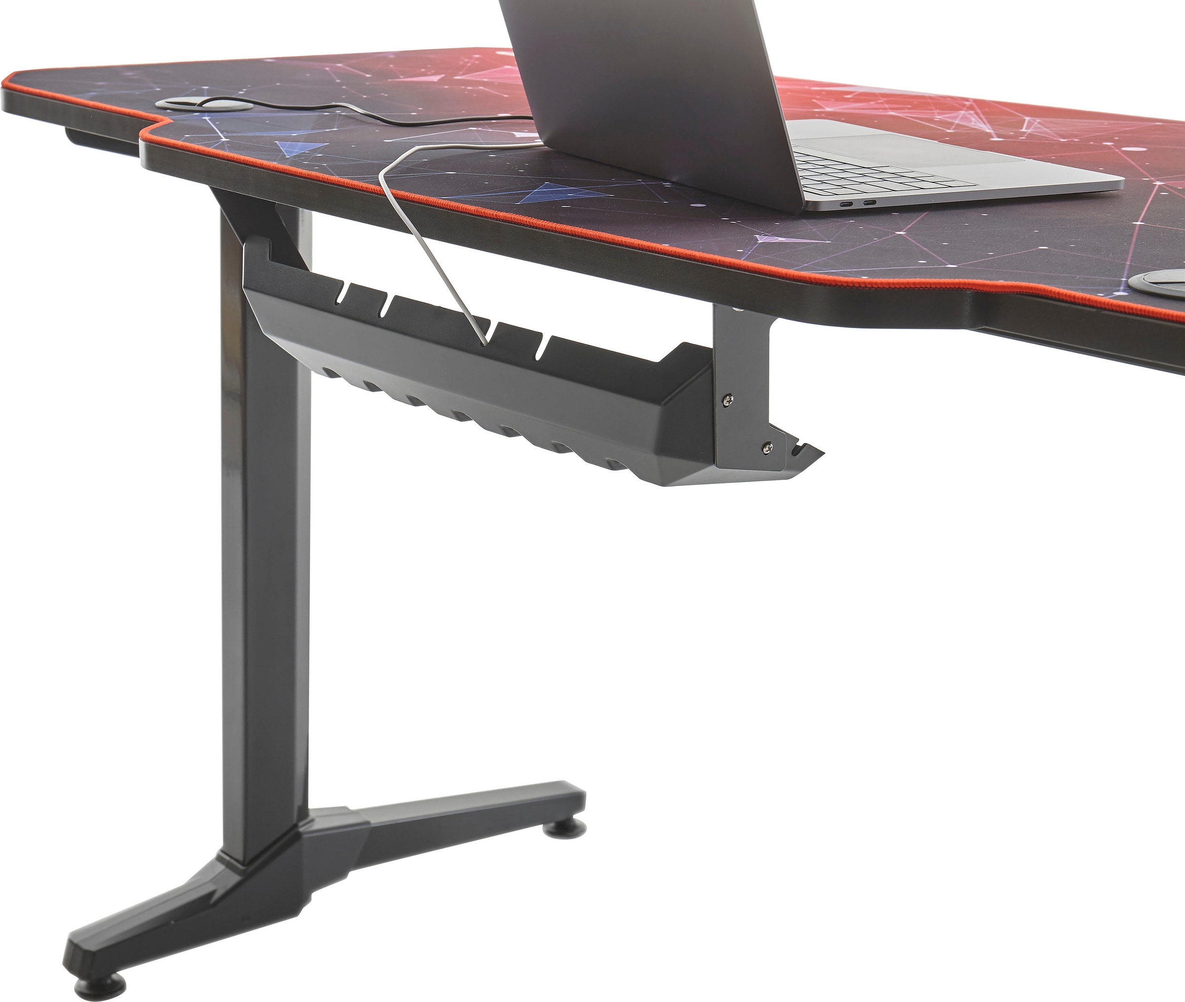 MCA furniture Gamingtisch »DX Racer«, Schwarz mit new Style Mousepad DX Racer V12, Breite 140 cm