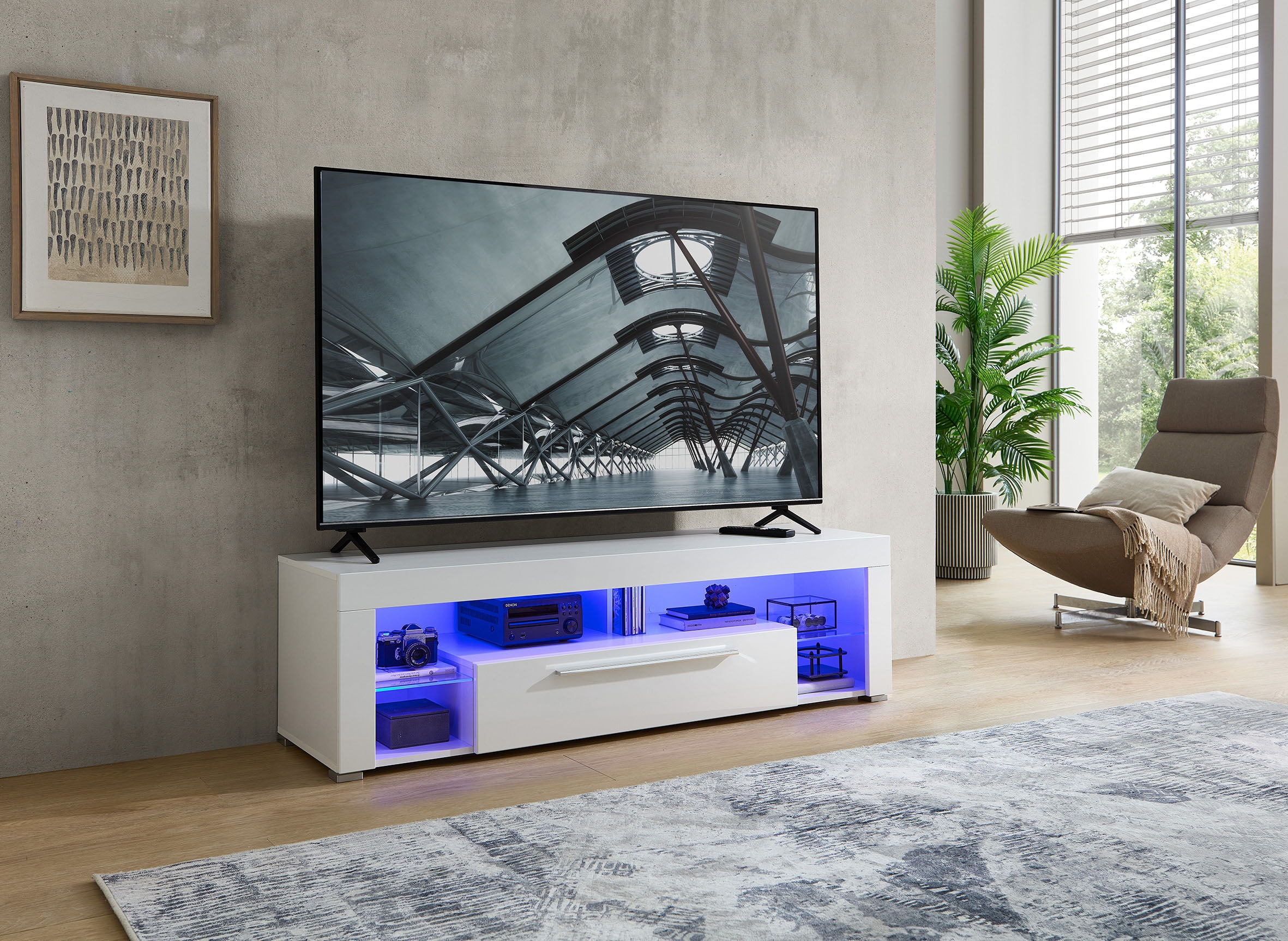 Stolkom Meuble TV »Goal« Oberboden bis 25 kg belastbar, 1 Klappe mit Griff