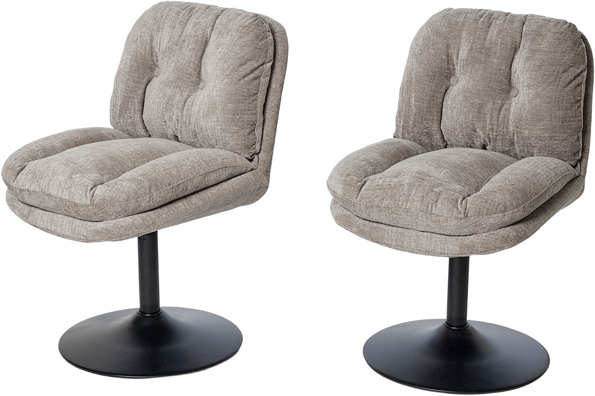 Jahnke Chaise à coque »KISS TWIST DUO« () lot de 2, pivotant, rembourré, structure métallique, L:50,5xP:62xH:80 cm