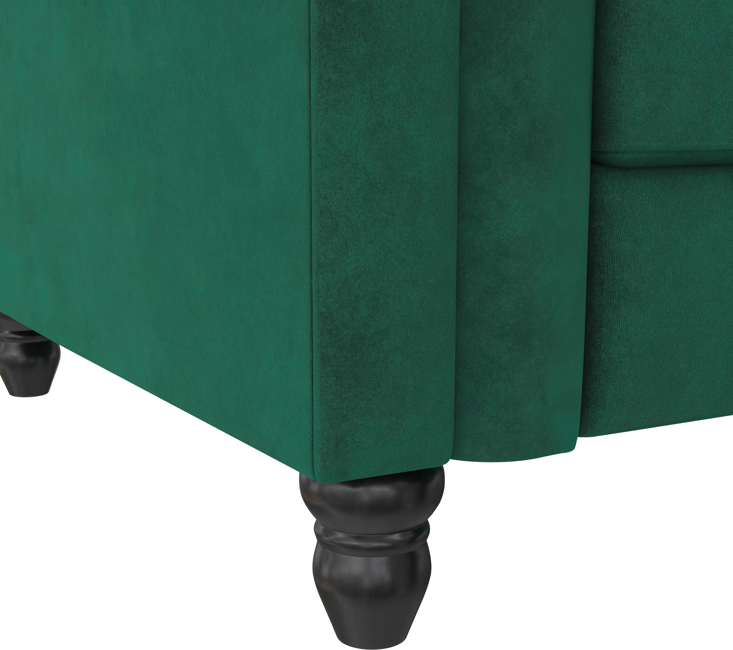 Dorel Home Ecksofa »Felix, L-Form, 241 cm (Liegefl.108x195 cm), Recamiere tauschbar,«, verstellb. Rückenlehne, Bett-Funktion, Velours, Kunstleder, Vintage