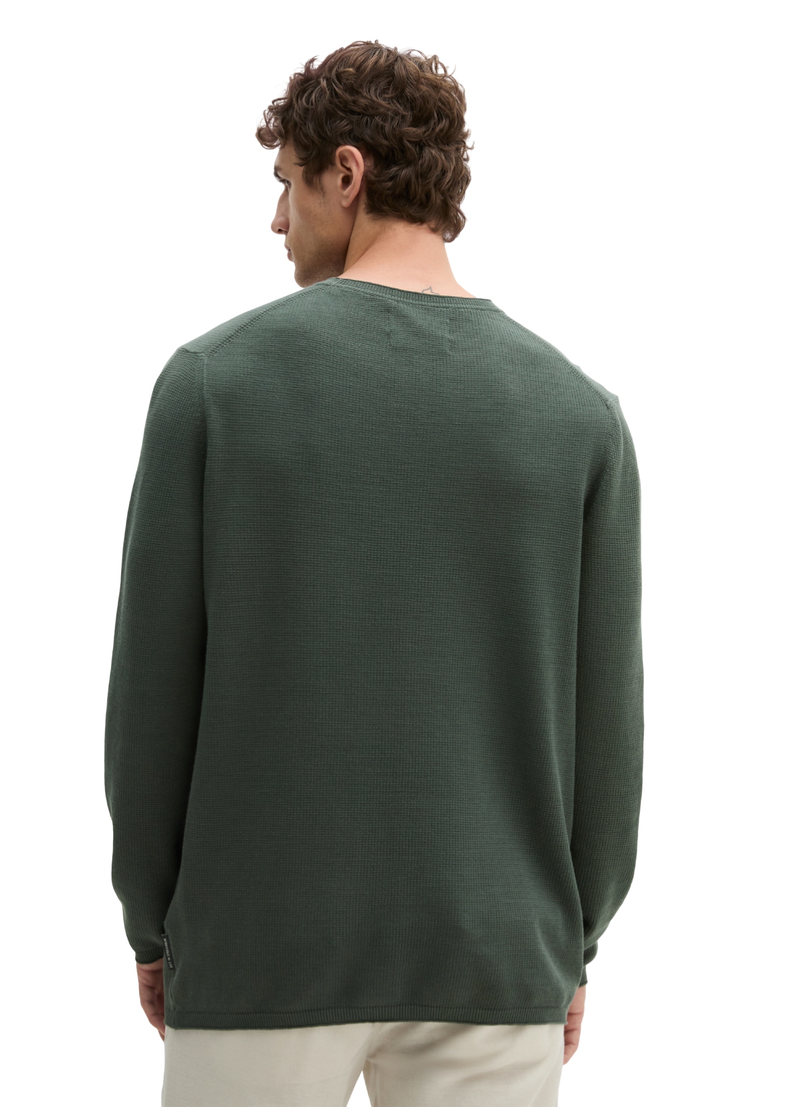 Marc O'Polo Rundhalspullover regular aus reiner Bio-Baumwolle