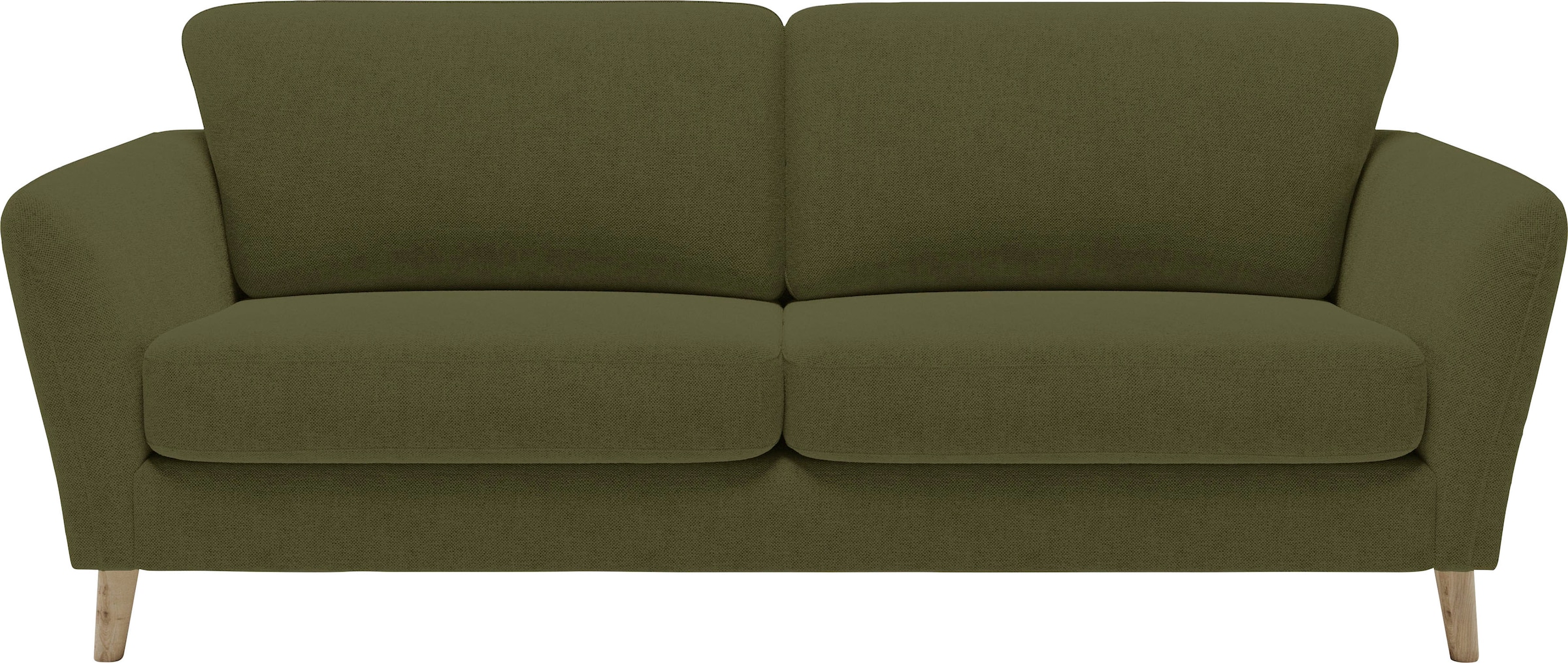 GOODproduct 3-Sitzer »MARSEILLE 3er Sofa 206 cm, Cord, Flachgewebe, Struktur, Webstoff« mit Massivholzbeinen aus Eiche, verschiedene Bezüge und Farbvarianten